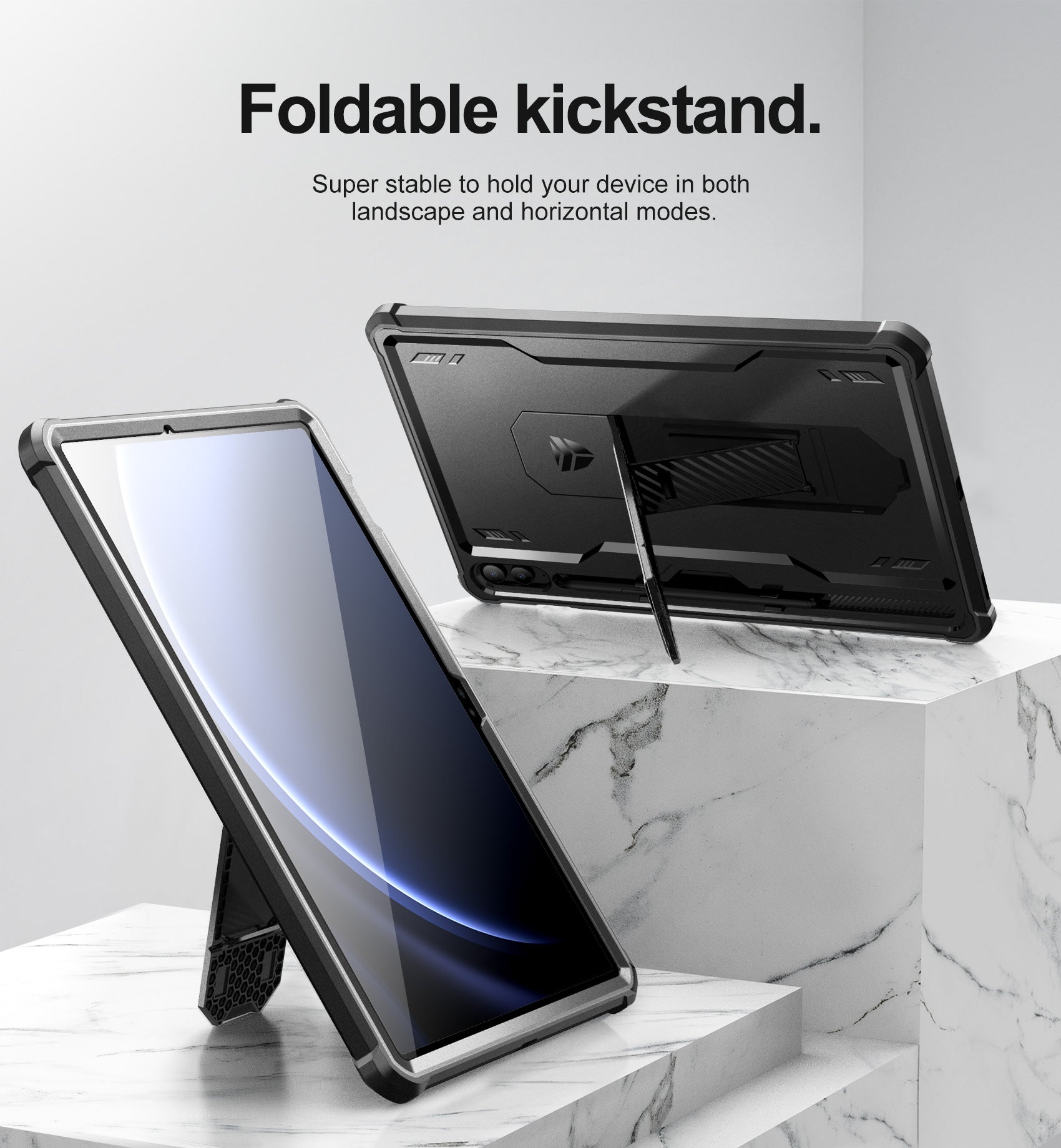 Dexnor Tablet Case for Samsung Galaxy Tab S9 FE Plus With Screen Protector Full Body Bumper Kickstand Heavy-duty Shockproof Rugged Pen Holder Cover.