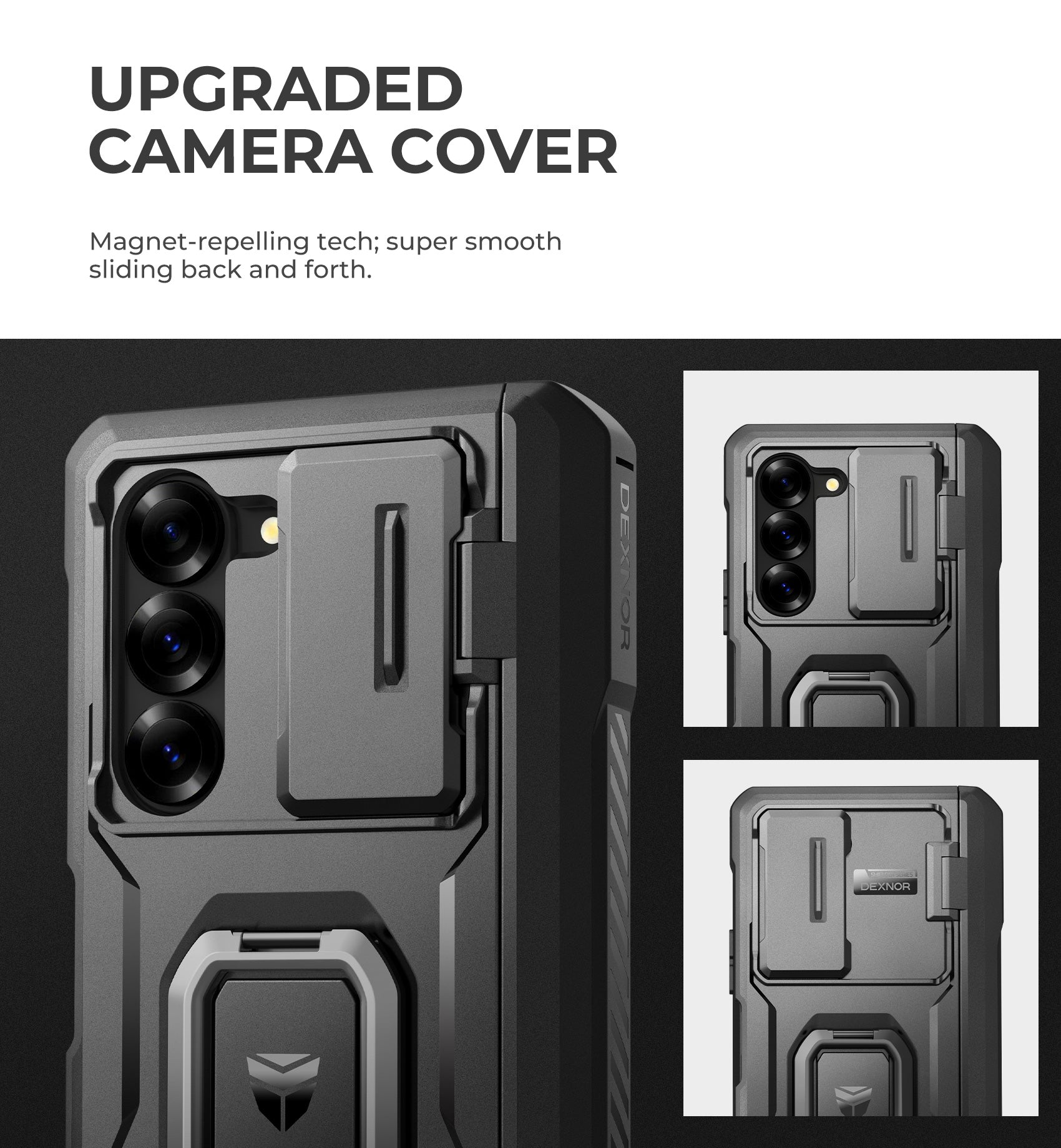 Dexnor Case for Samsung Galaxy Z Fold 6 With Hinge Coverage Screen Protector Full Body Bumper Kickstand Heavy-duty Shockproof Rugged Cover.