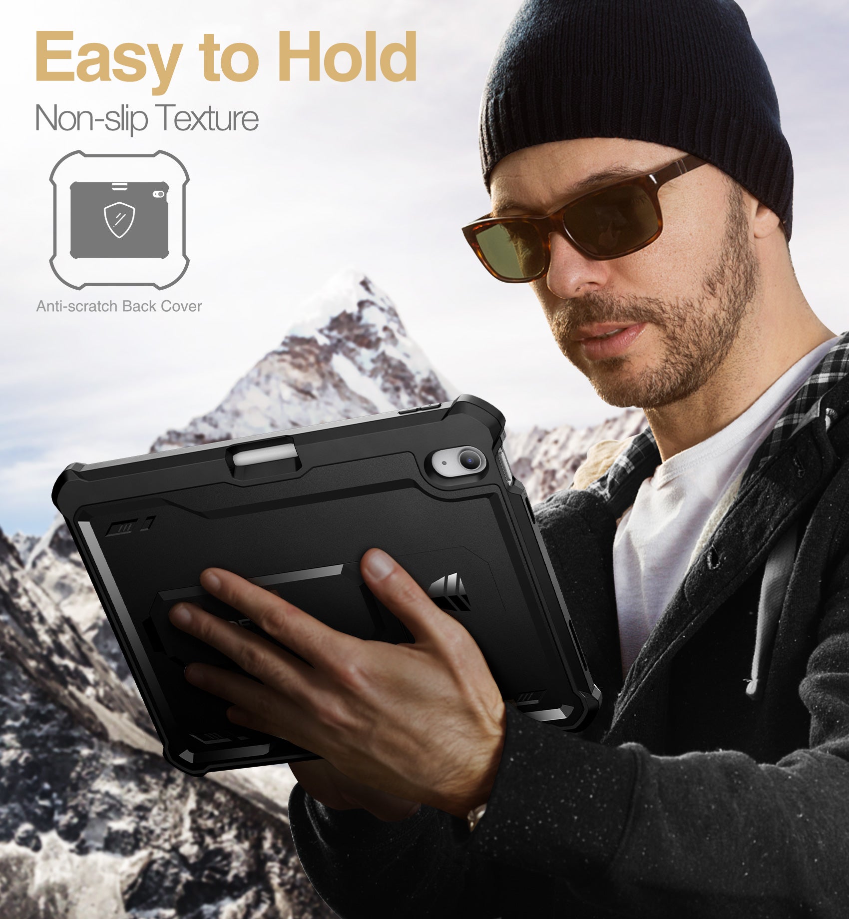 Dexnor Tablet Case for iPad 2022 With Screen Protector Full Body Bumper Kickstand Heavy-duty Shockproof Rugged Pen Holder Cover.