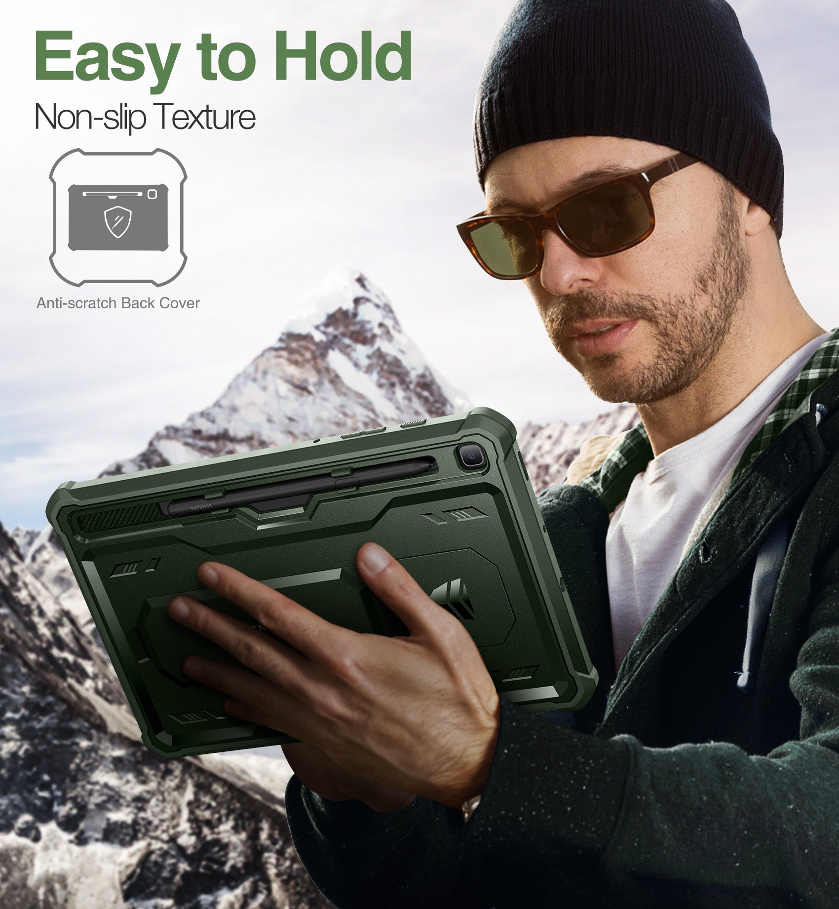 Dexnor Tablet Case for Samsung Galaxy Tab S6 lite 2020/2022/2024 With Screen Protector Full Body Bumper Kickstand Heavy-duty Shockproof Rugged Pen Holder Cover.