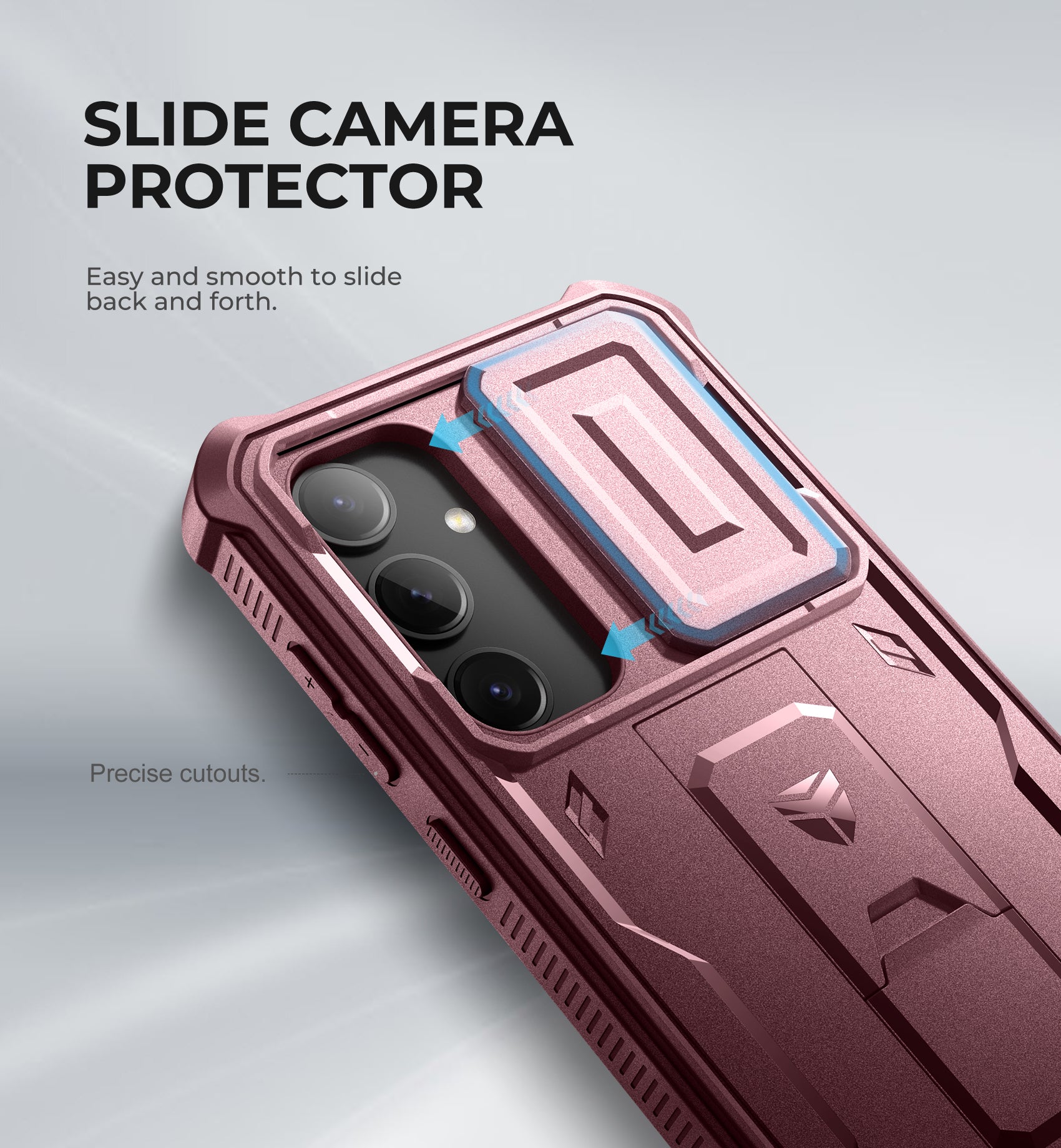Dexnor Case for Samsung Galaxy S24 Plus Full Body With Screen Protector Slide Camera Bumper Kickstand Heavy-duty Shockproof Rugged Cover.