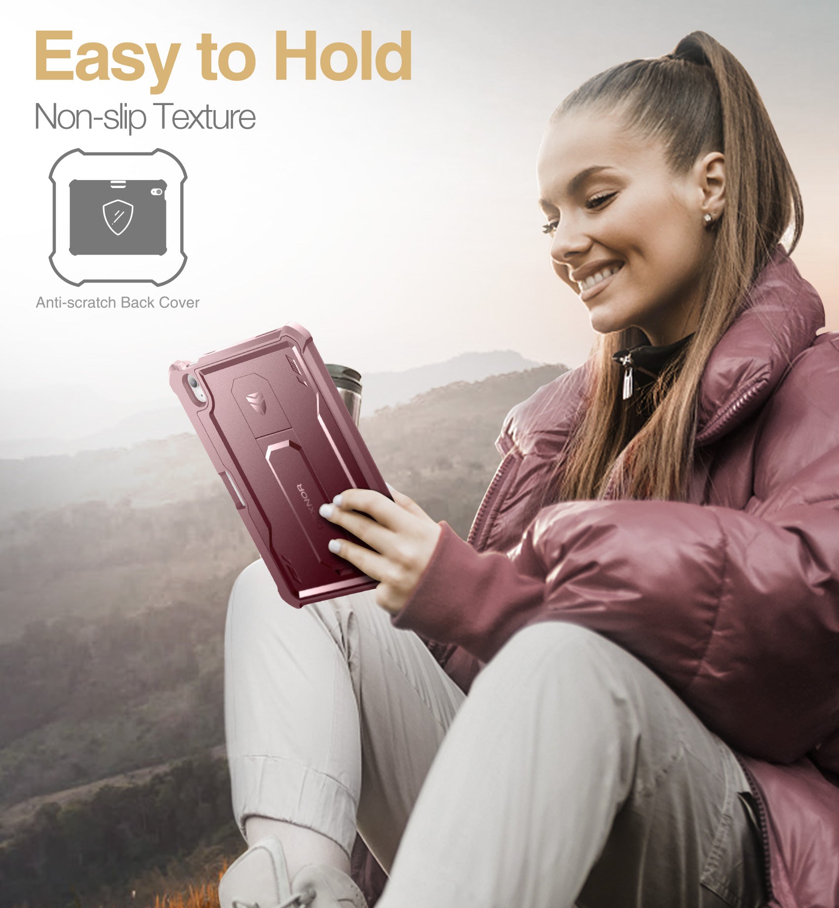 Dexnor Tablet Case for iPad 2022 With Screen Protector Full Body Bumper Kickstand Heavy-duty Shockproof Rugged Pen Holder Cover.