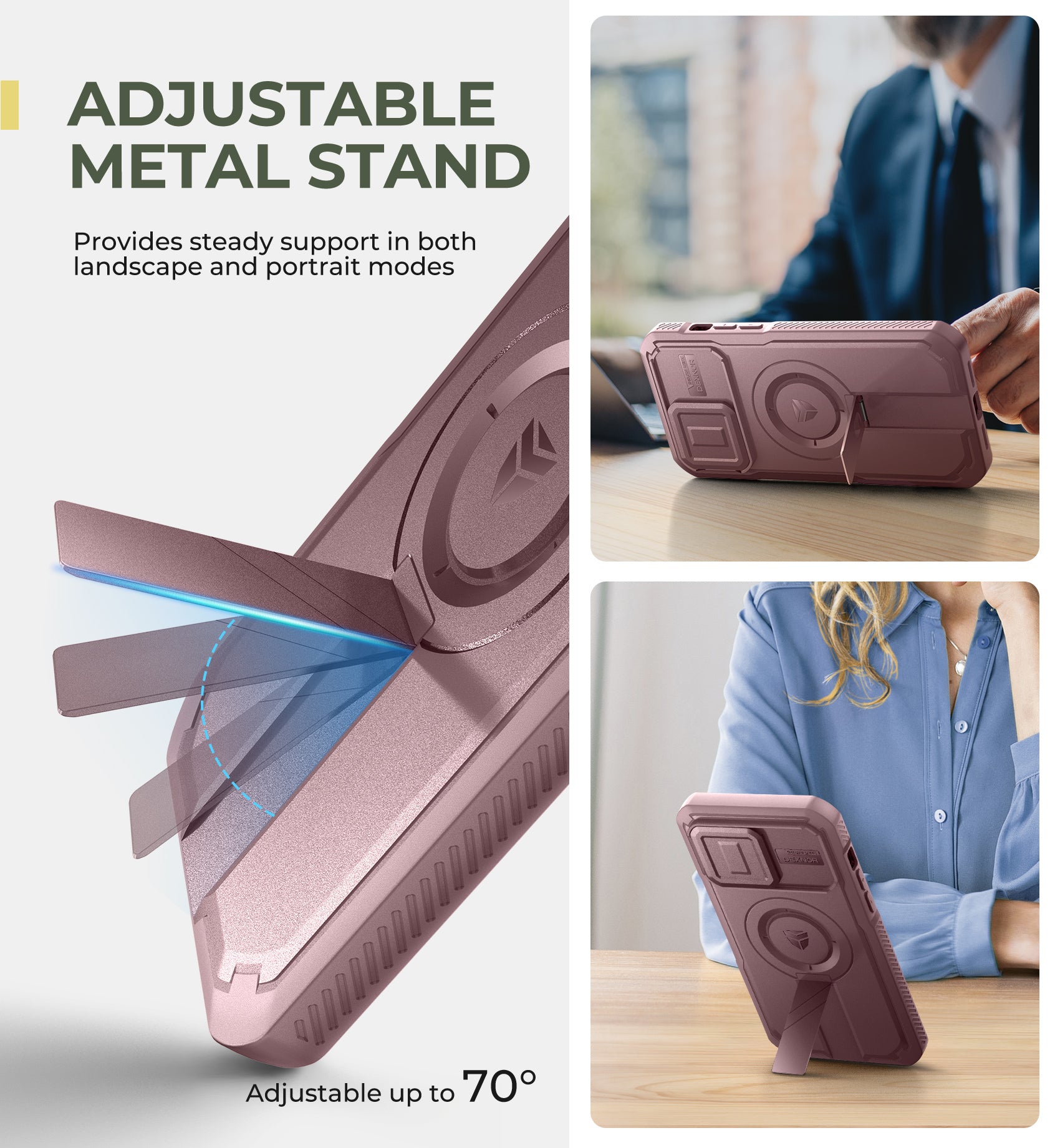 Dexnor Durable Case for iPhone 14 Pro Max with Built In Screen Protector and Slide Camera Cover 360 Magsafe Rugged Bumper Cover