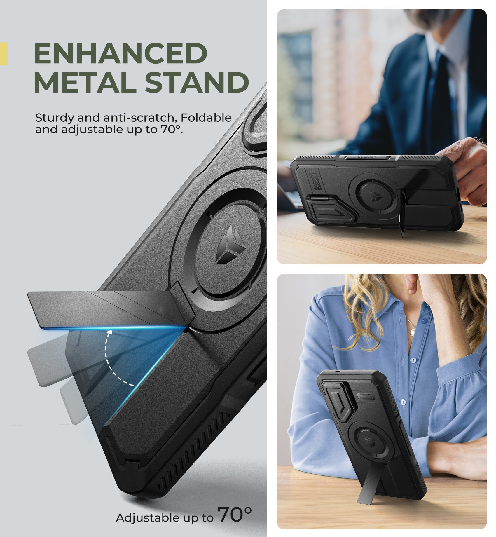 Dexnor Full Body Case for Samsung Galaxy S25 Plus With Screen Protector and Flip Camera Cover Bumper Kickstand Heavy-duty Shockproof