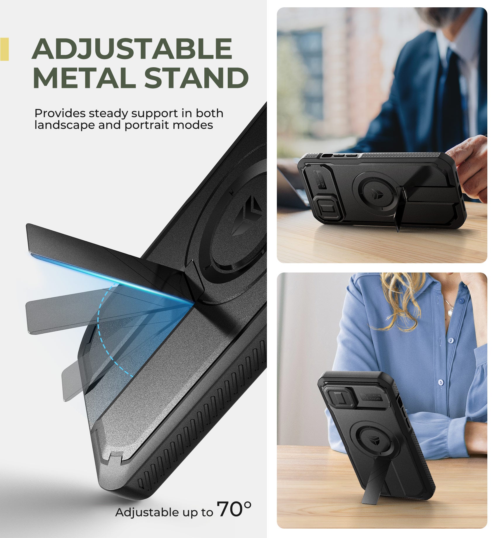 Dexnor Durable Case for iPhone 14 Plus/15 Plus with Built In Screen Protector and Slide Camera Cover 360 Magsafe Rugged Bumper Cover