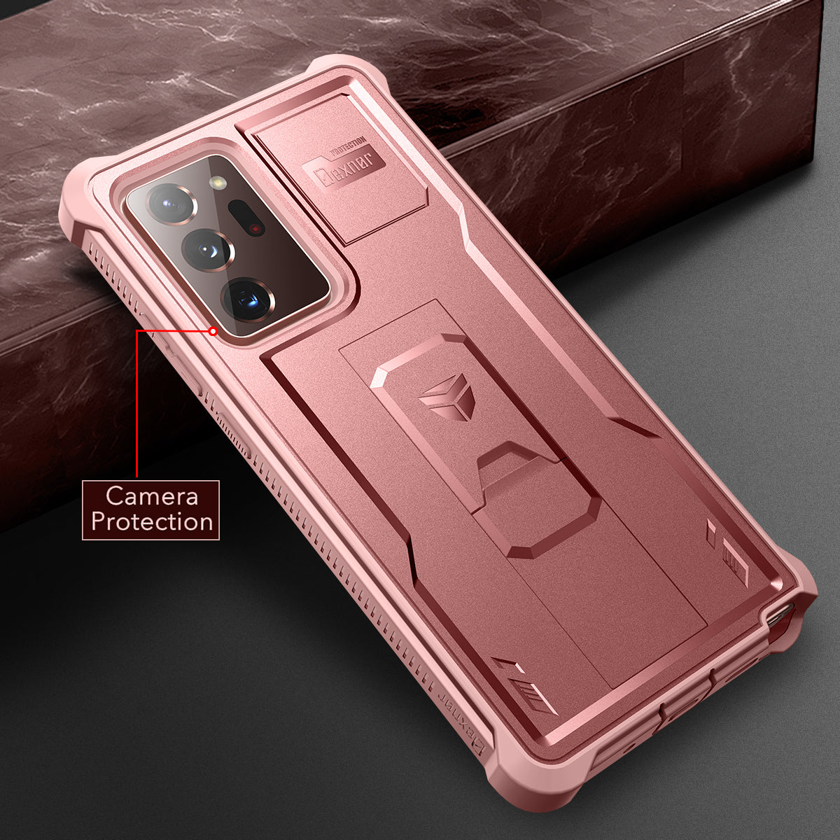 Dexnor Case for Samsung Galaxy Note 20 Ultra With Single Screen Protector Full Body Bumper Kickstand Heavy-duty Shockproof Rugged Cover.