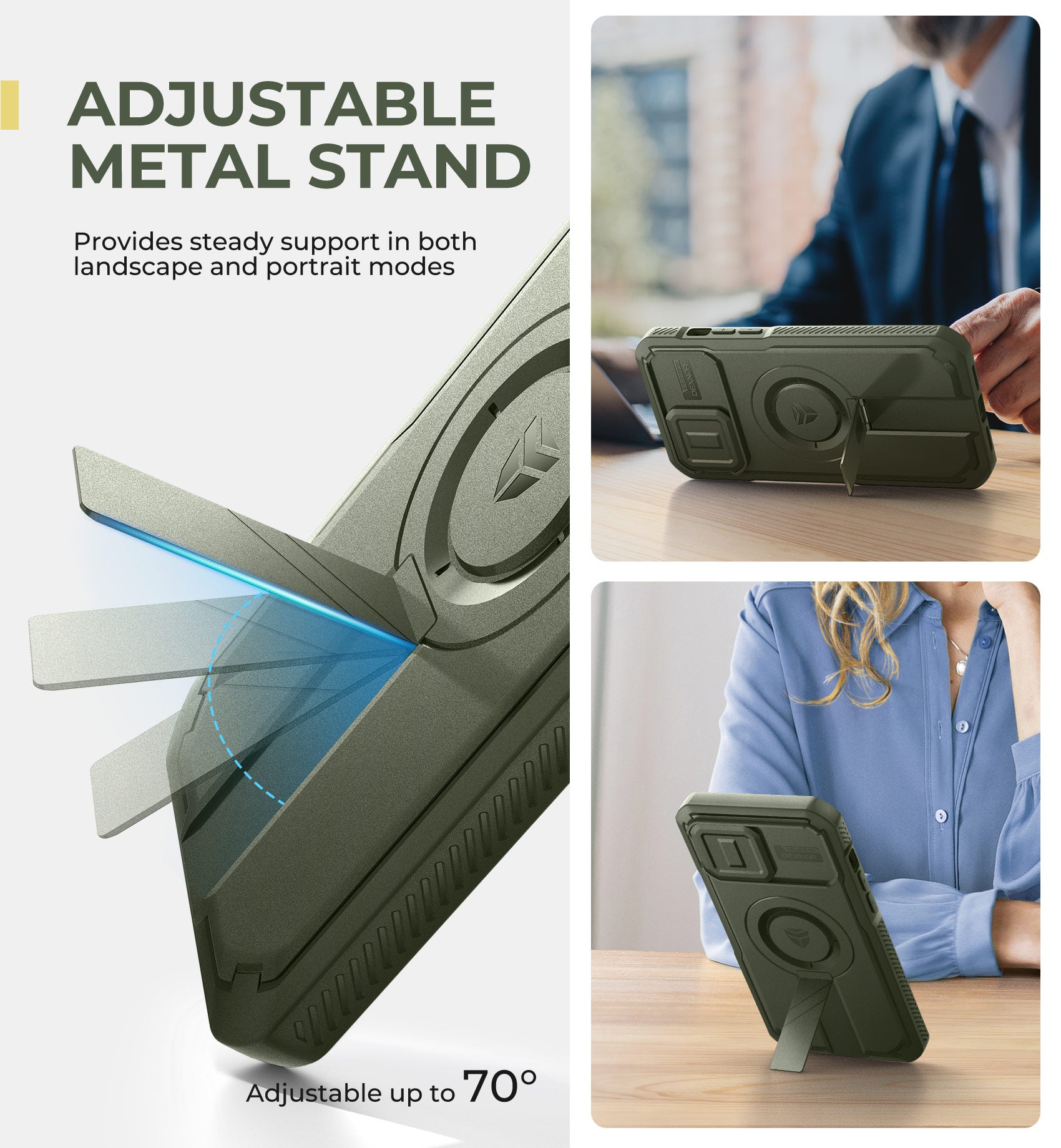 Dexnor Durable Case for iPhone 12/13 Pro Max with Built In Screen Protector and Slide Camera Cover 360 Magsafe Rugged Bumper Cover.