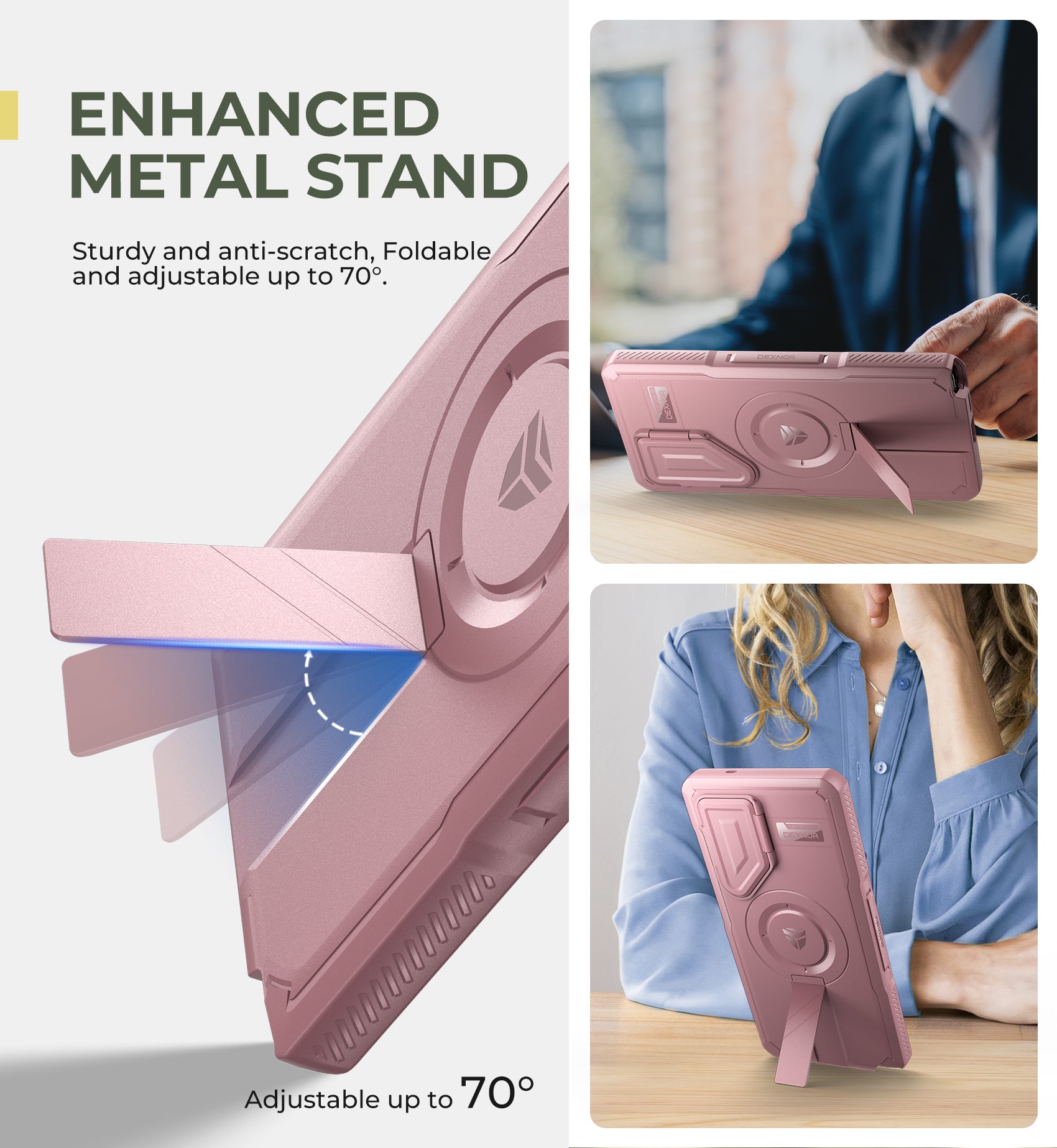 Dexnor Full Body Case for Samsung Galaxy S25 Ultra With Screen Protector and Flip Camera Cover Bumper Kickstand Heavy-duty Shockproof