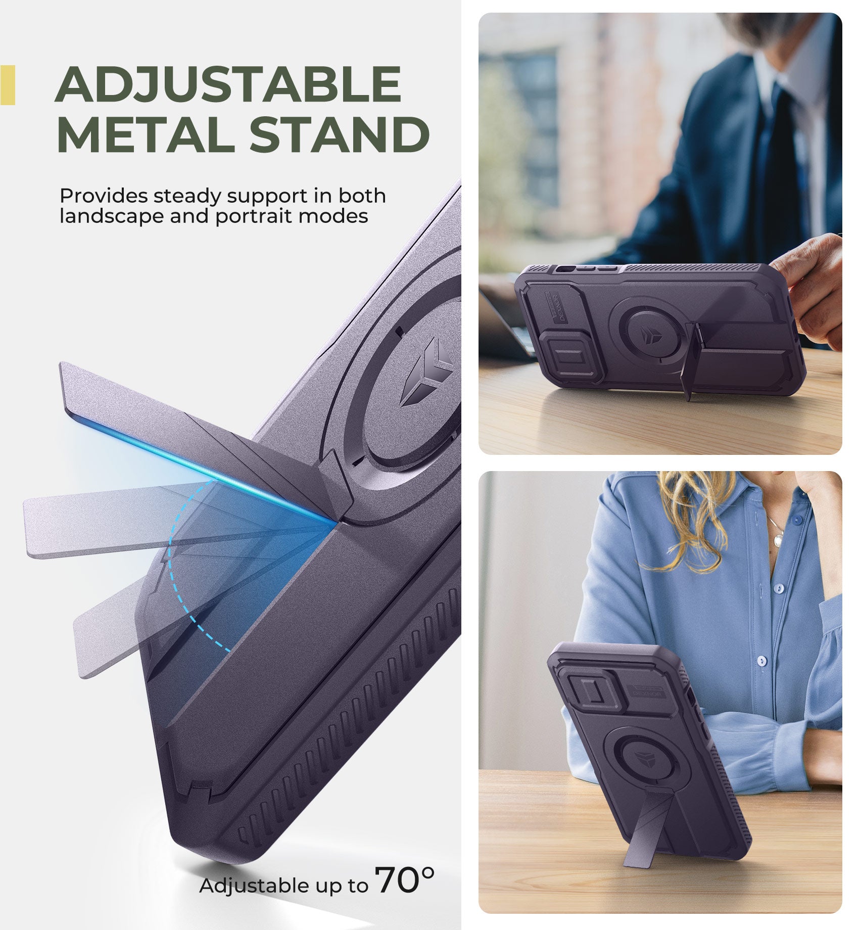 Dexnor Durable Case for iPhone 12/13 Pro Max with Built In Screen Protector and Slide Camera Cover 360 Magsafe Rugged Bumper Cover.