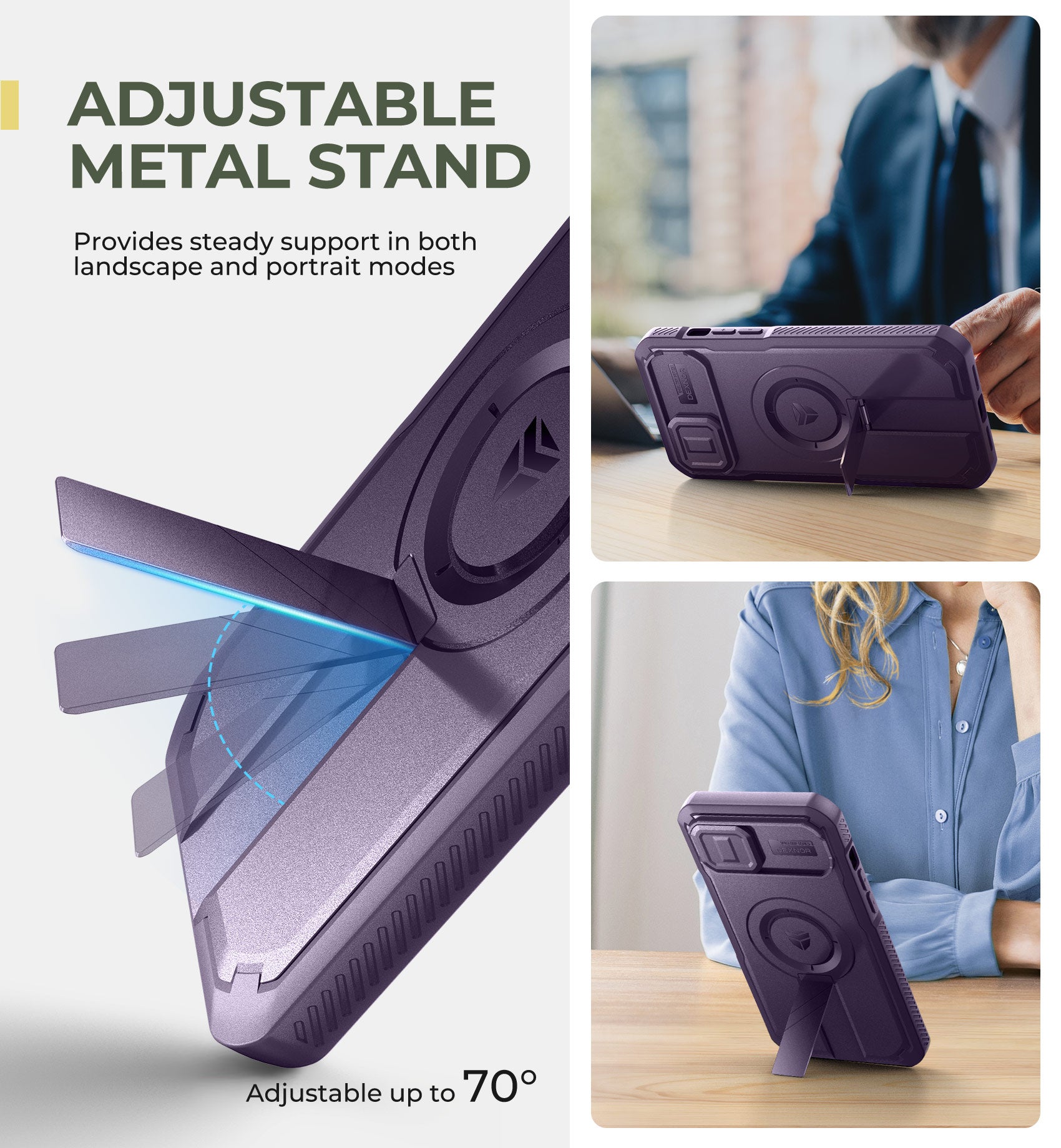 Dexnor Durable Case for iPhone 14 Plus/15 Plus with Built In Screen Protector and Slide Camera Cover 360 Magsafe Rugged Bumper Cover