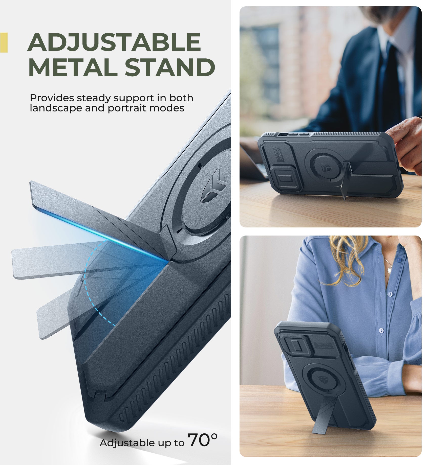 Dexnor Durable Case for iPhone 12/13 Pro Max with Built In Screen Protector and Slide Camera Cover 360 Magsafe Rugged Bumper Cover.