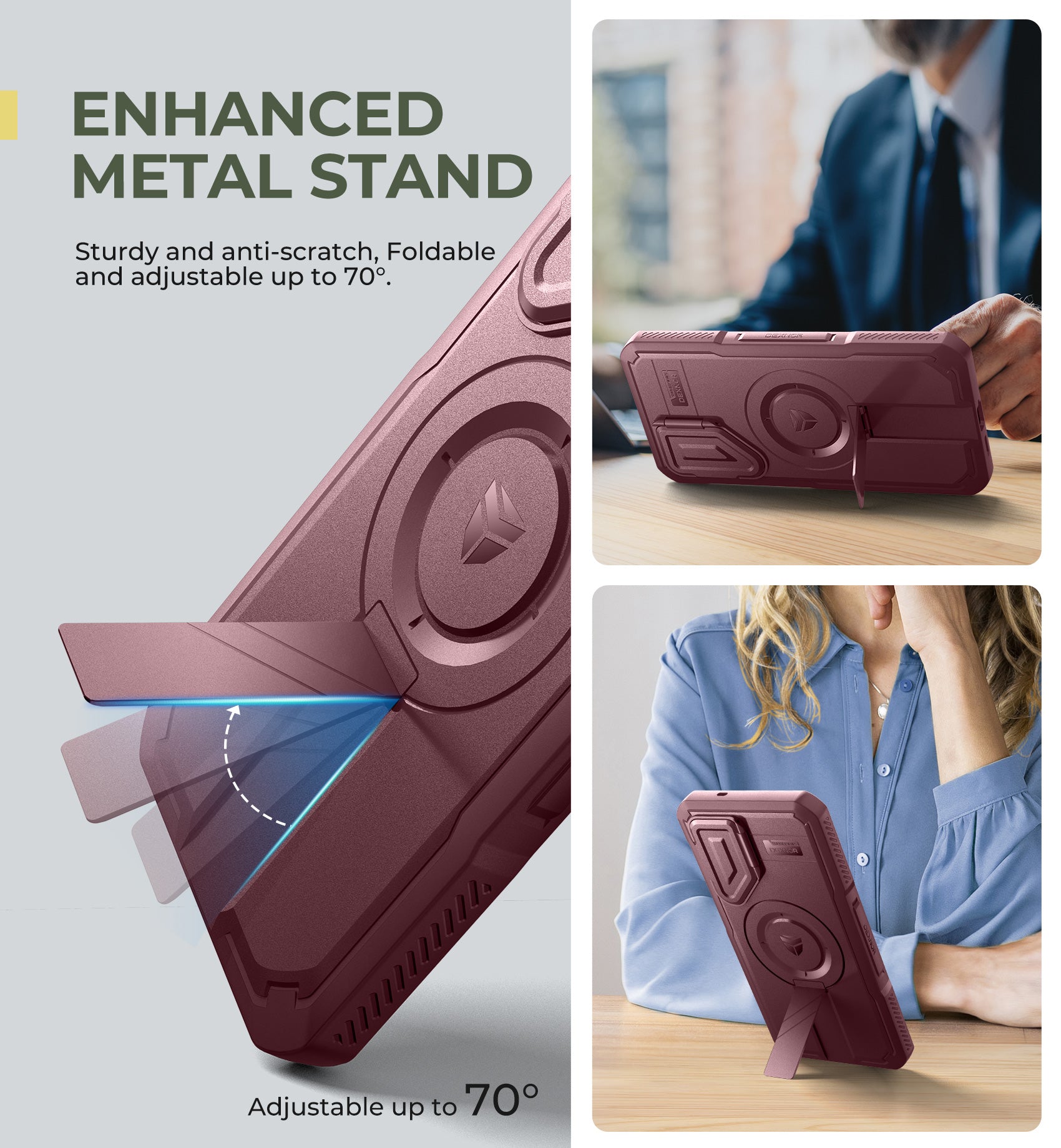 Dexnor Full Body Case for Samsung Galaxy S25 Plus With Screen Protector and Flip Camera Cover Bumper Kickstand Heavy-duty Shockproof