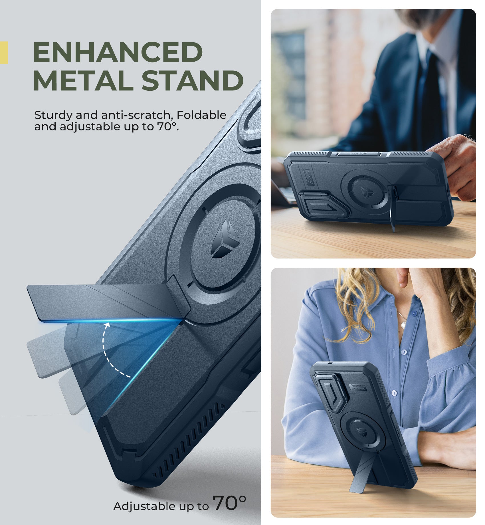 Dexnor Full Body Case for Samsung Galaxy S25 Plus With Screen Protector and Flip Camera Cover Bumper Kickstand Heavy-duty Shockproof