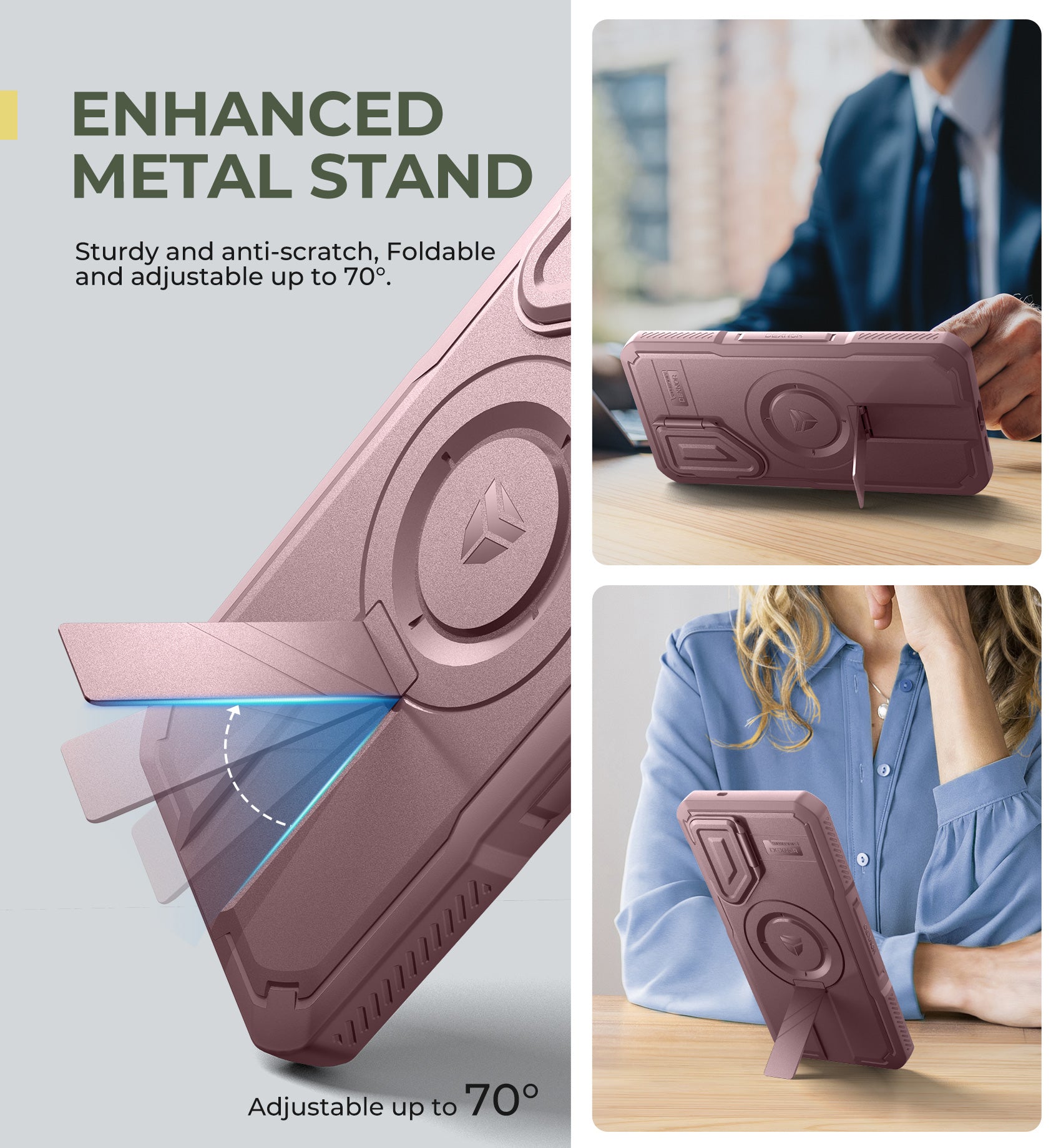 Dexnor Full Body Case for Samsung Galaxy S25 Plus With Screen Protector and Flip Camera Cover Bumper Kickstand Heavy-duty Shockproof