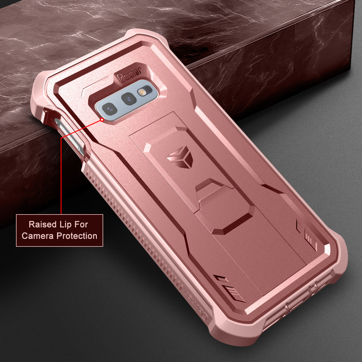 Dexnor Case for Samsung Galaxy S10E With Single Screen Protector Full Body Bumper Kickstand Heavy-duty Shockproof Rugged Cover