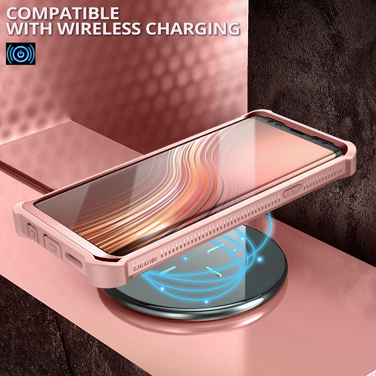 Dexnor Case for Samsung Galaxy S9 Plus With Single Screen Protector Full Body Bumper Kickstand Heavy-duty Shockproof Rugged Cover.