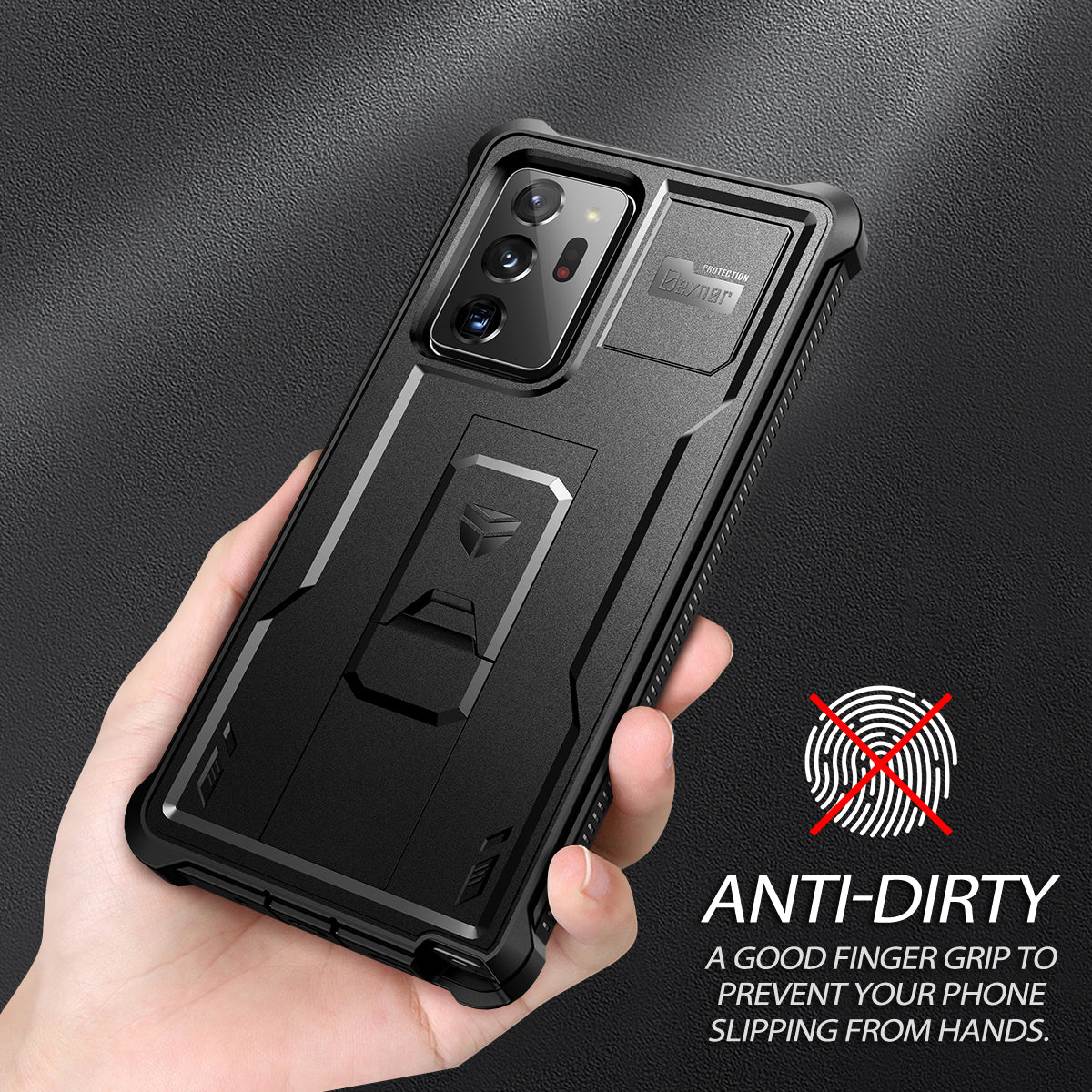 Dexnor Case for Samsung Galaxy Note 20 Ultra With Single Screen Protector Full Body Bumper Kickstand Heavy-duty Shockproof Rugged Cover.