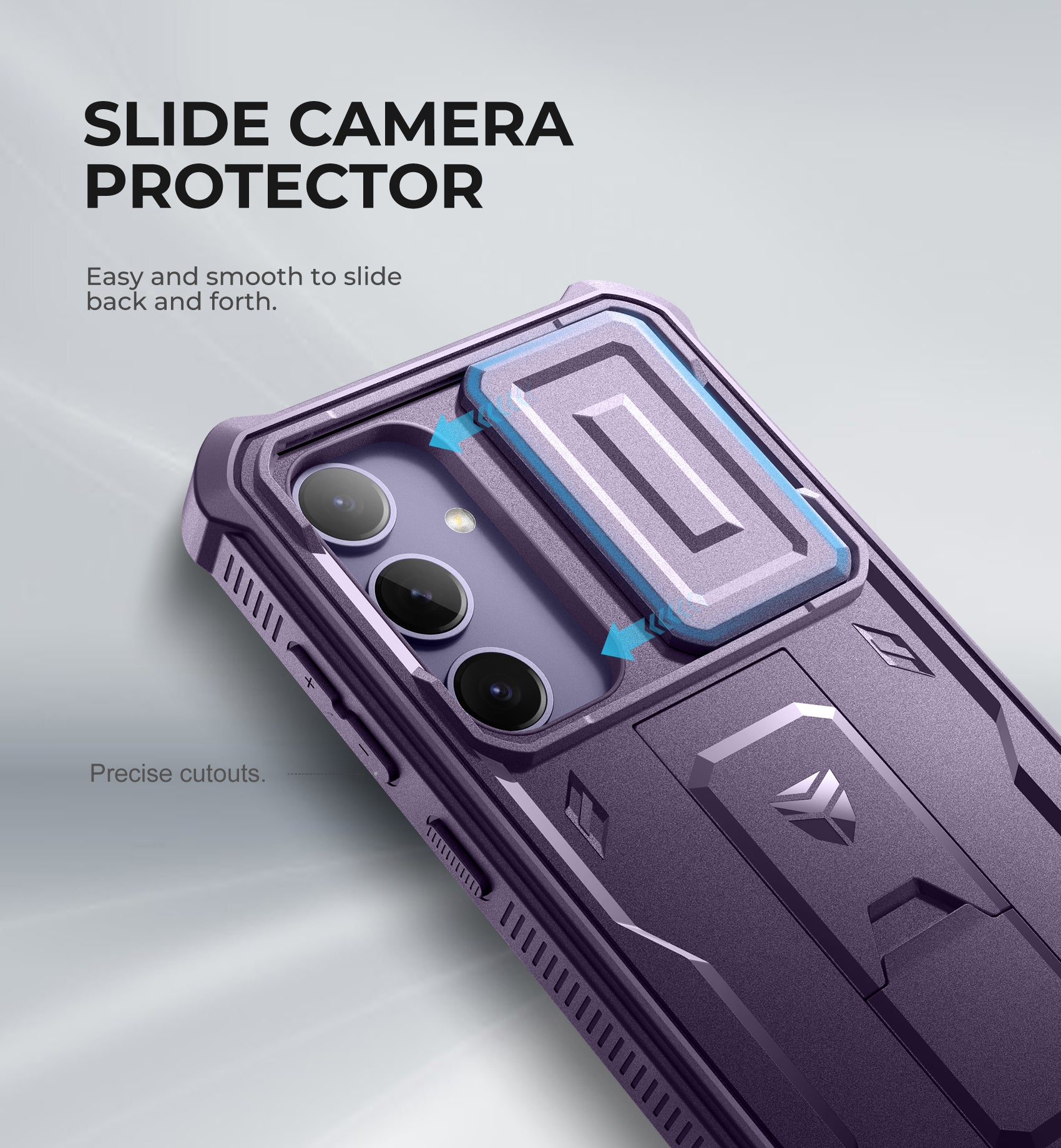 Dexnor Case for Samsung Galaxy S24 Plus Full Body With Screen Protector Slide Camera Bumper Kickstand Heavy-duty Shockproof Rugged Cover.
