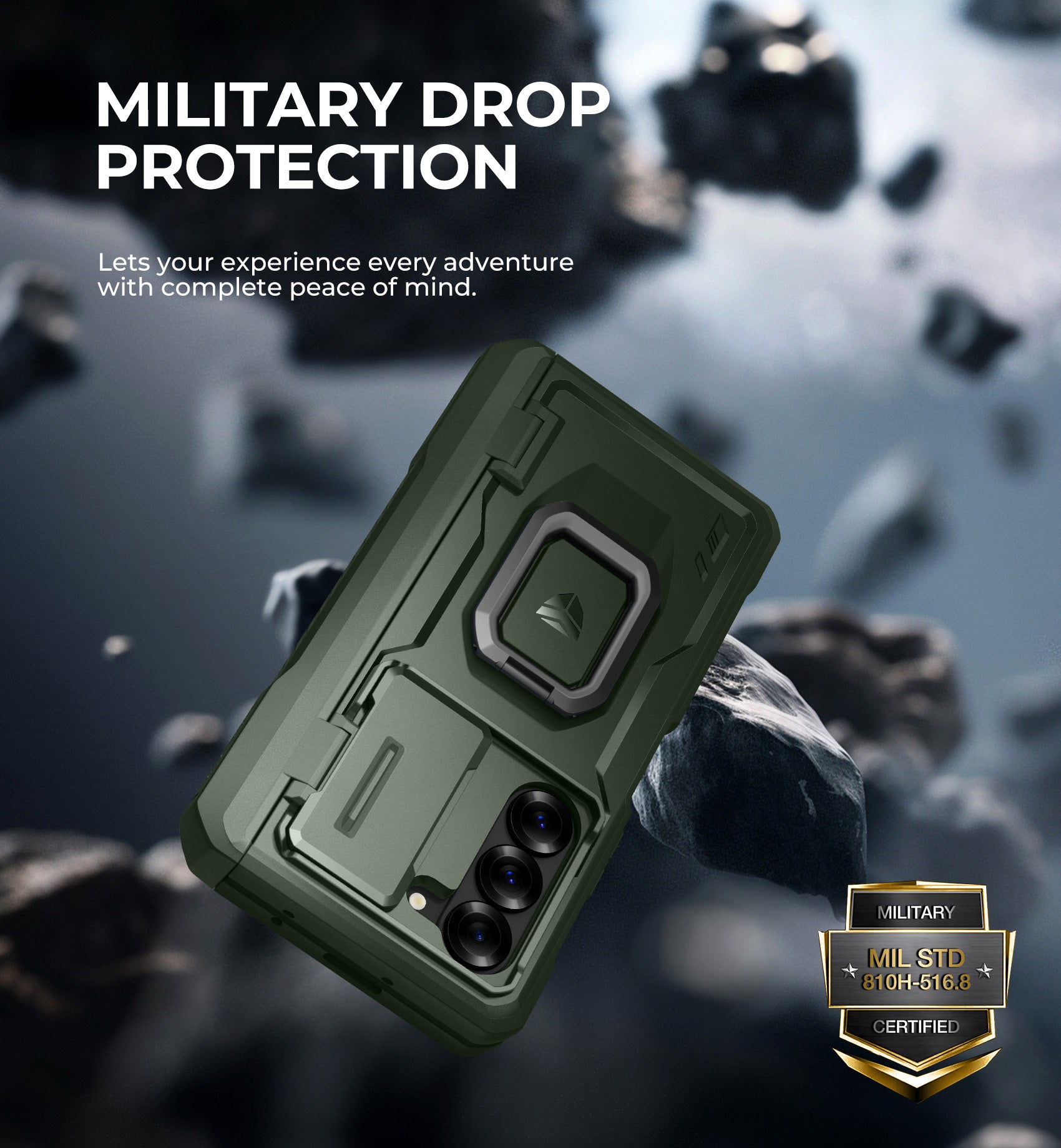 Dexnor Case for Samsung Galaxy Z Fold 6 With Hinge Coverage Screen Protector Full Body Bumper Kickstand Heavy-duty Shockproof Rugged Cover.
