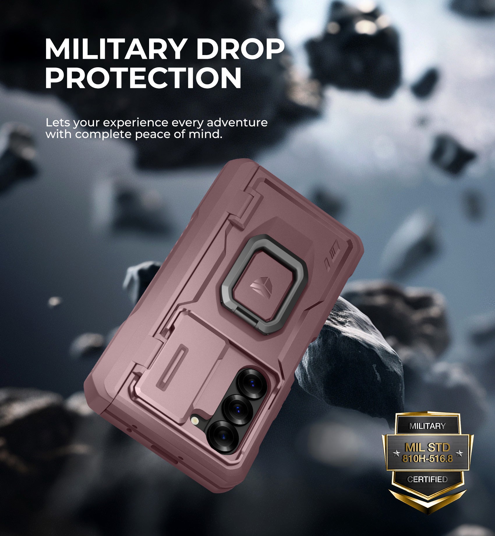 Dexnor Case for Samsung Galaxy Z Fold 6 With Hinge Coverage Screen Protector Full Body Bumper Kickstand Heavy-duty Shockproof Rugged Cover.