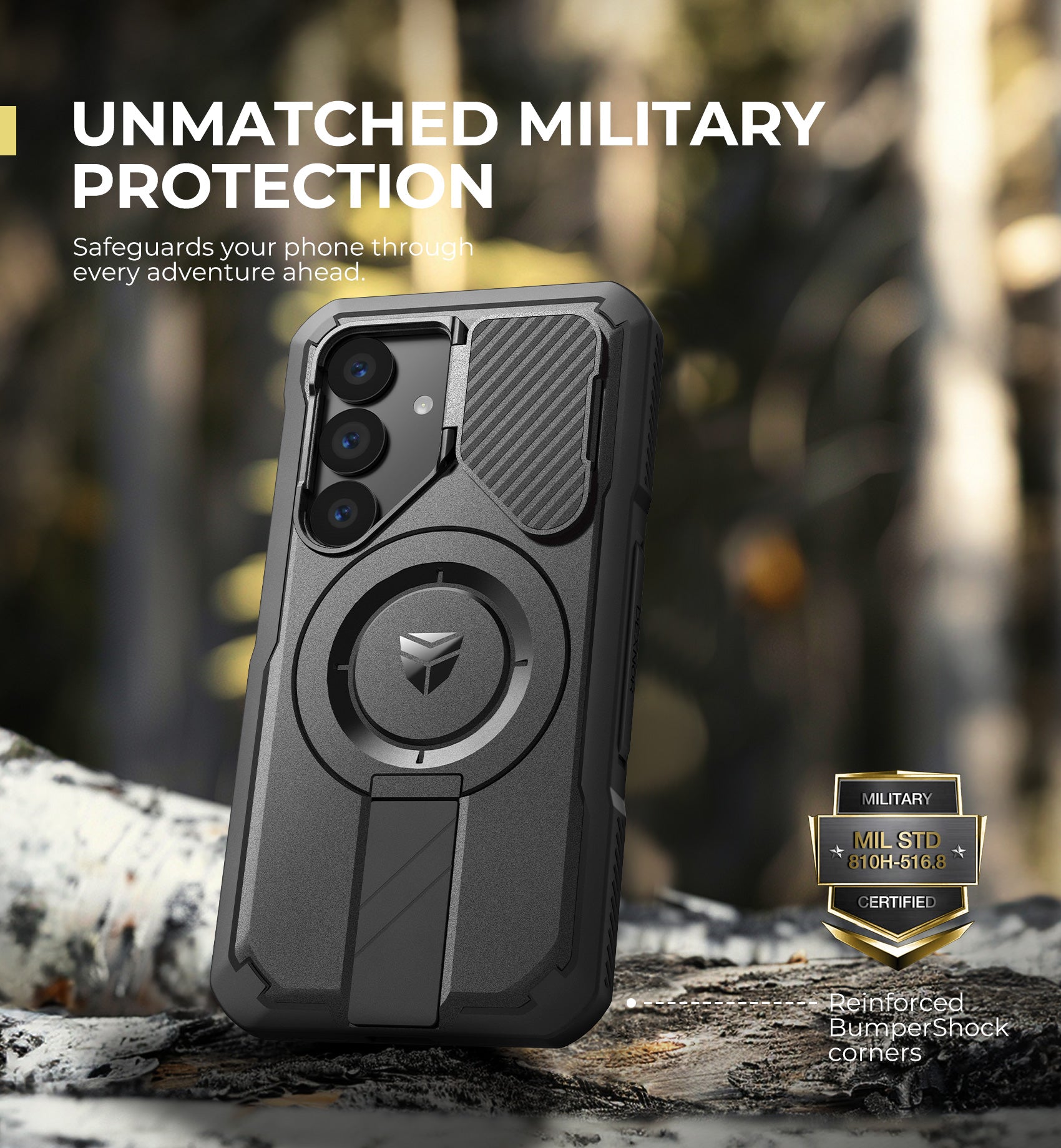 Dexnor Full Body Case for Samsung Galaxy S25 With Screen Protector and Flip Camera Cover Bumper Kickstand Heavy-duty Shockproof