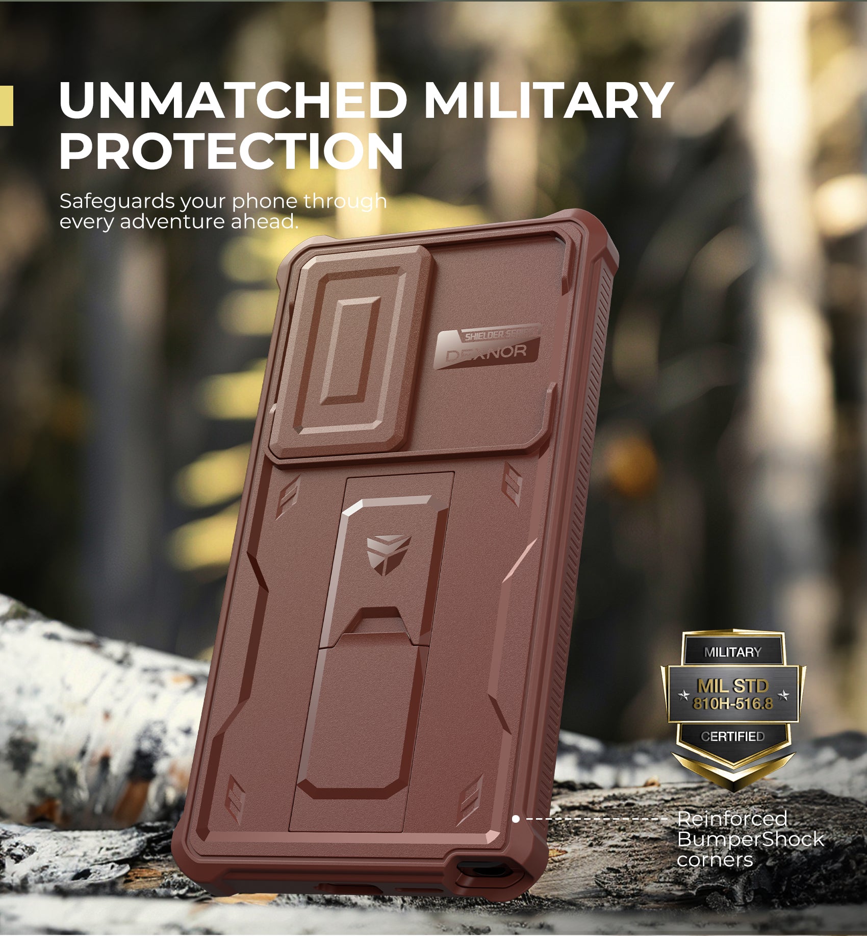 Dexnor Case for Samsung Galaxy S25 Ultra Full Body With Screen Protector Slide Camera Bumper Kickstand Heavy-duty Rugged Cover