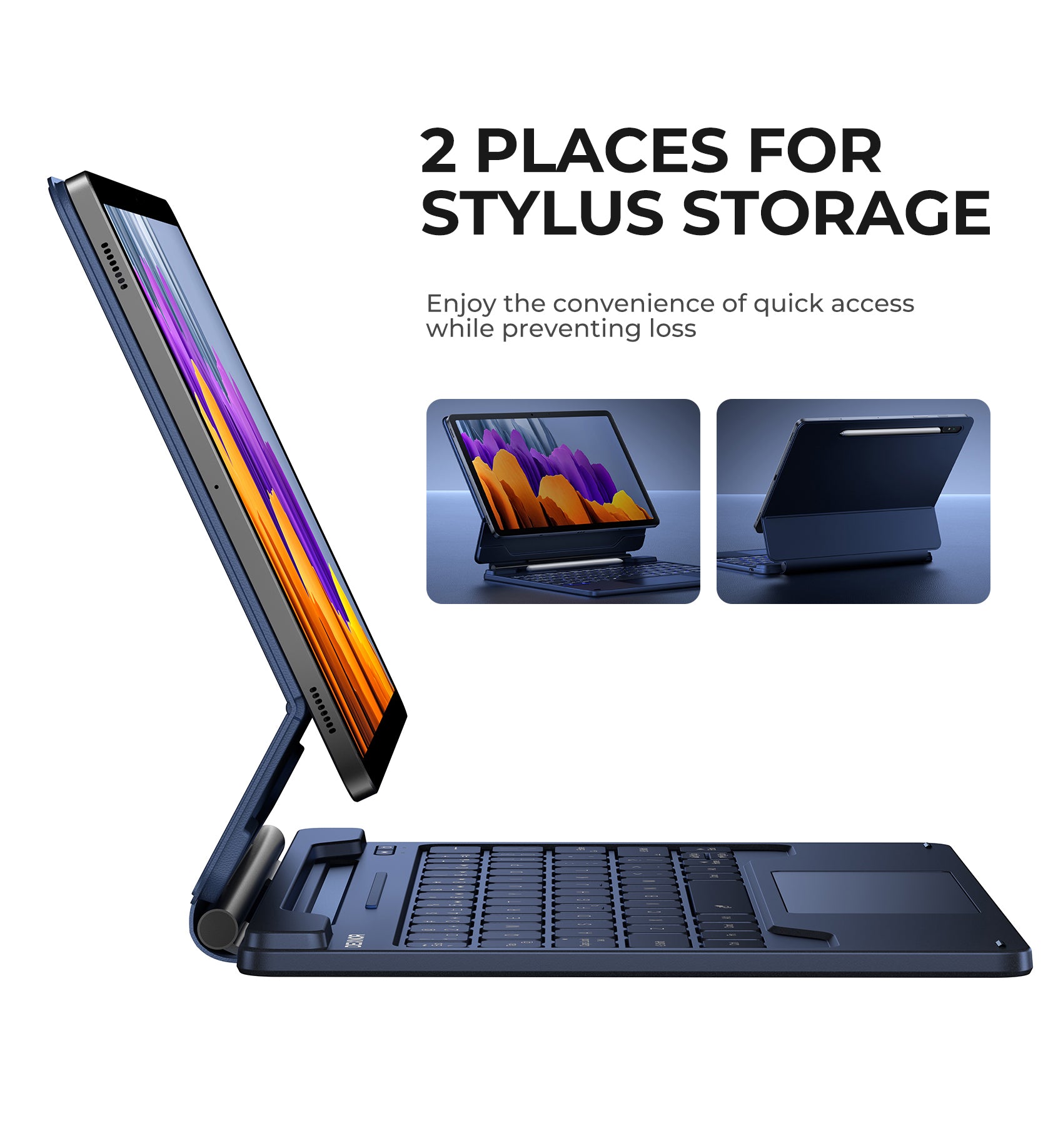 For Samsung Galaxy Tab S9 11"/ S9 FE 5G 10.9" Case with Keyboard Magnetic Floating Cantilever Stand