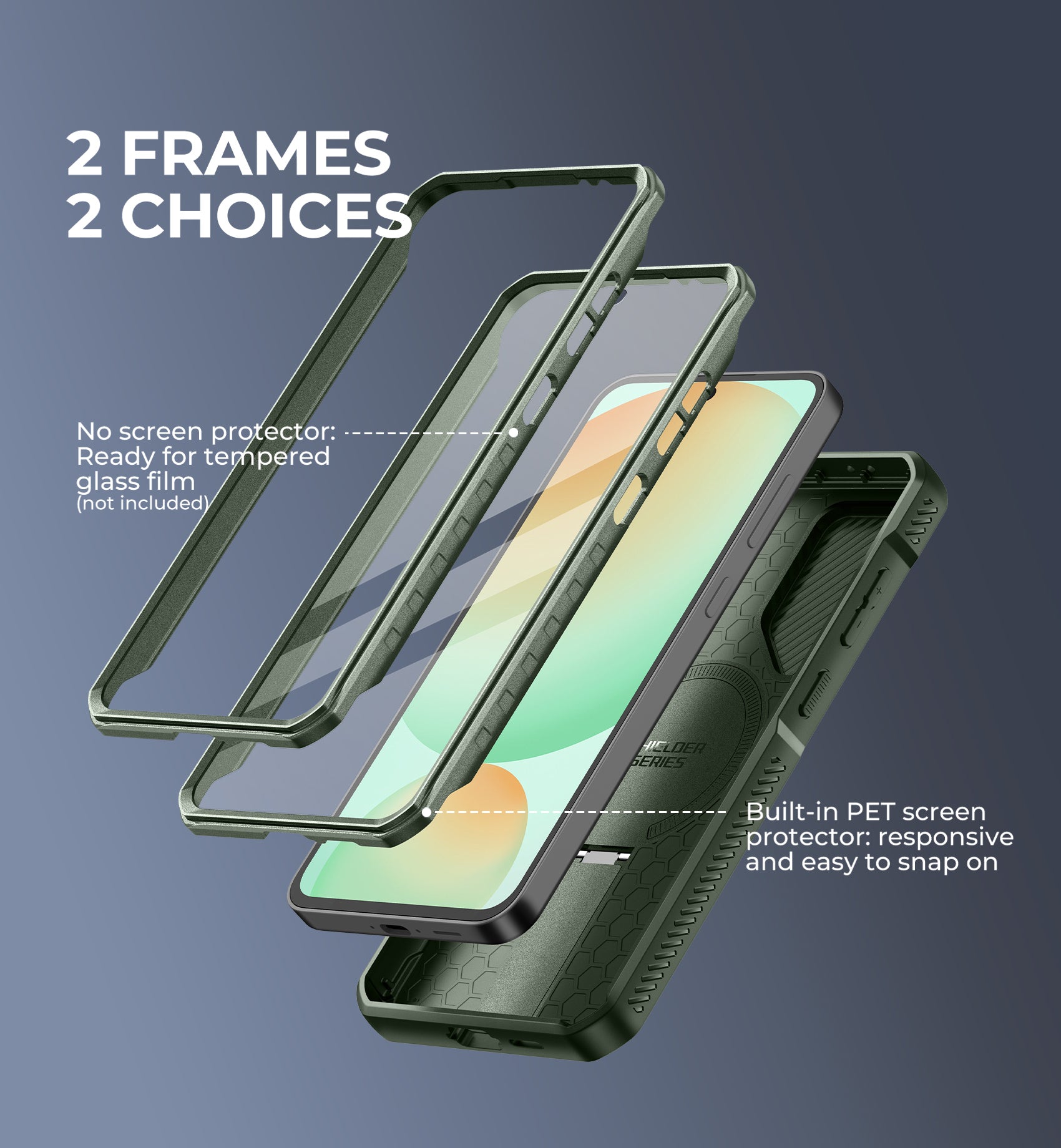 Dexnor Case for Samsung Galaxy S24 FE with Camera Cover & Adjustable Kickstand & Built-in Screen Protector Magnetic Rugged Shockproof Bumper Cases Heavy-Duty Mangetic Protective Cover.