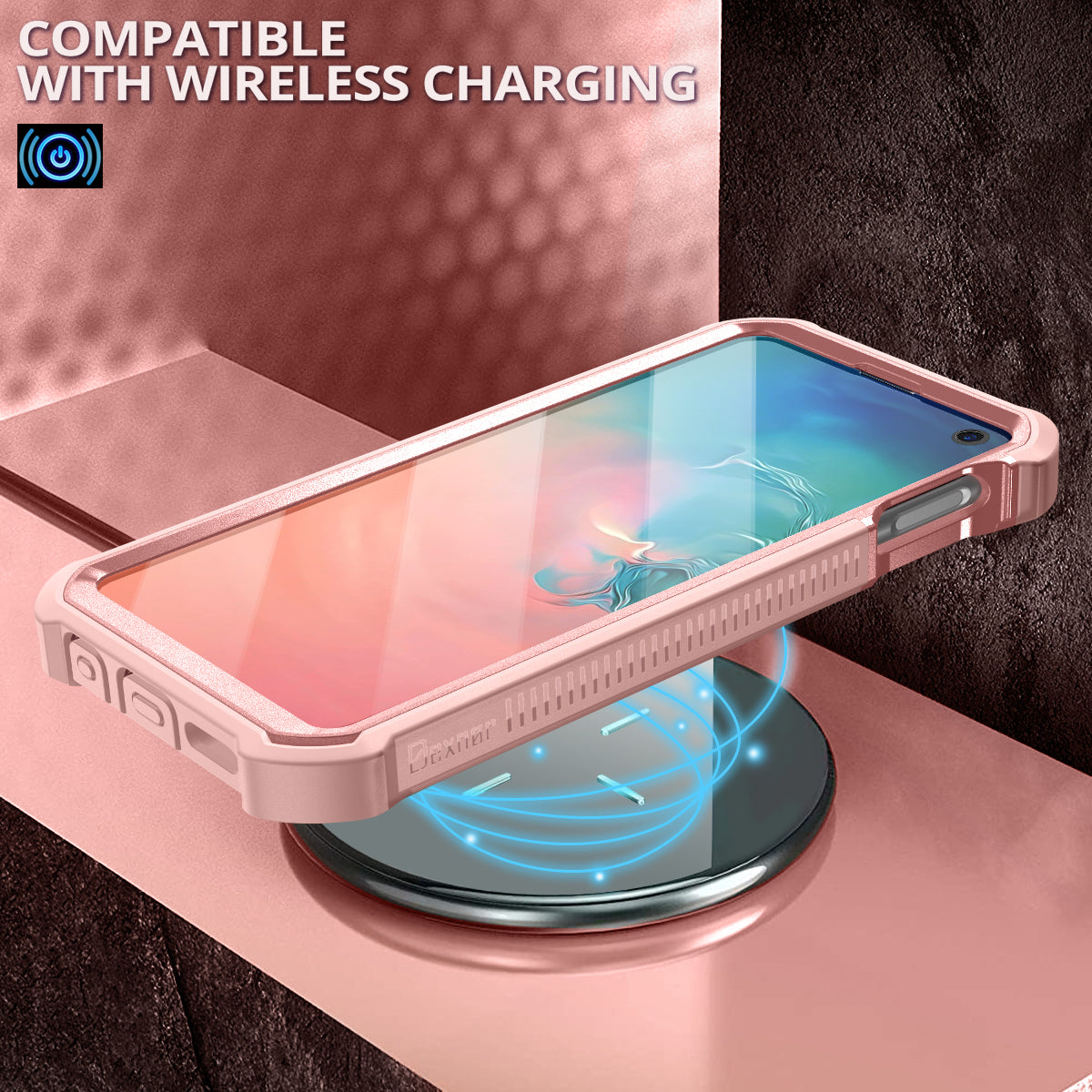 Dexnor Case for Samsung Galaxy S10E With Single Screen Protector Full Body Bumper Kickstand Heavy-duty Shockproof Rugged Cover