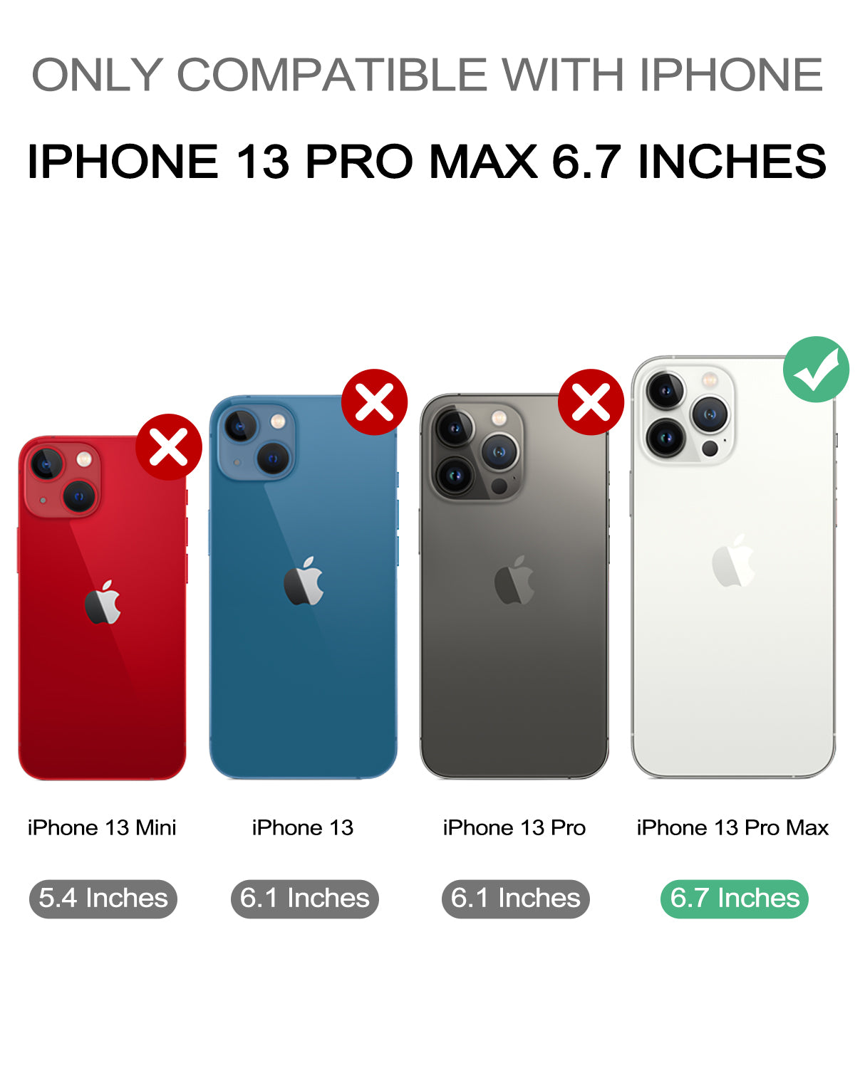 Dexnor for iphone 13 Pro Max Case With Heavy-duty Shockproof Full Body Built-in Screen Protector Adjustable Kickstand
