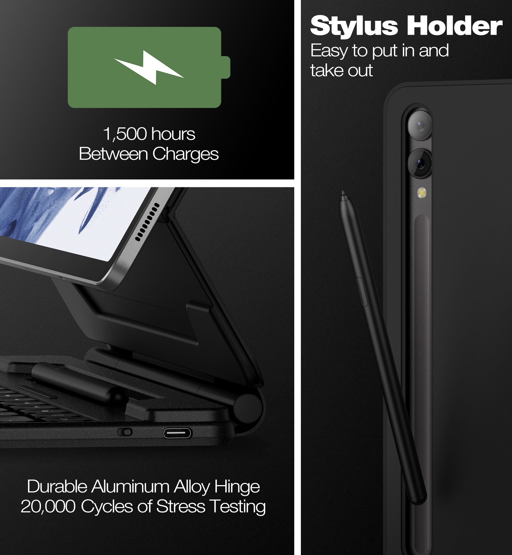 For Samsung Galaxy Tab S8 Plus/S7 FE (5G)/S7 Plus/S9 Plus/S9 FE Plus 12.4 Inch Case with Keyboard Floating Cantilever Magnetic Stand