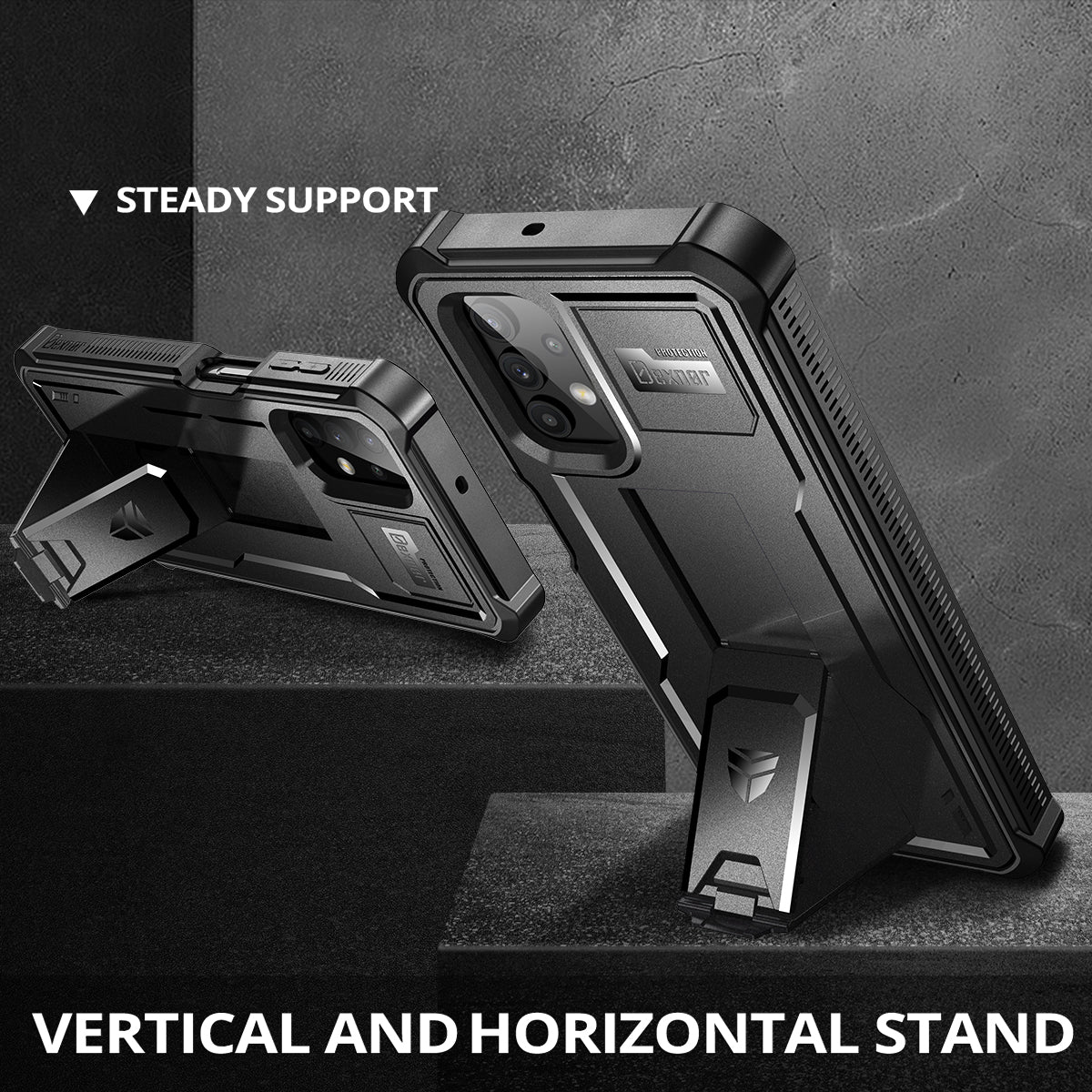 Dexnor Case for Samsung Galaxy A32 5G With Single Screen Protector Full Body Bumper Kickstand Heavy-duty Shockproof Rugged Cover.
