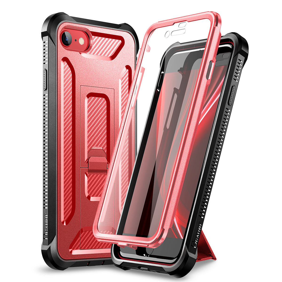 Dexnor Case for iPhone SE2020(iphone7/iphone8 universal)With Screen Protector Full Body Bumper Kickstand Heavy-duty Shockproof Rugged Cover.