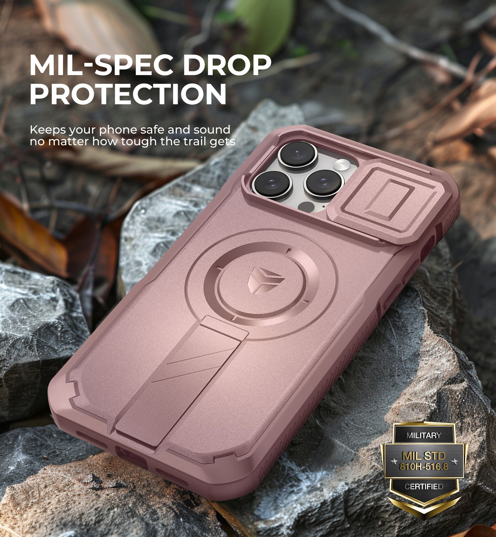 Dexnor Durable Case for iPhone 14 Pro Max with Built In Screen Protector and Slide Camera Cover 360 Magsafe Rugged Bumper Cover