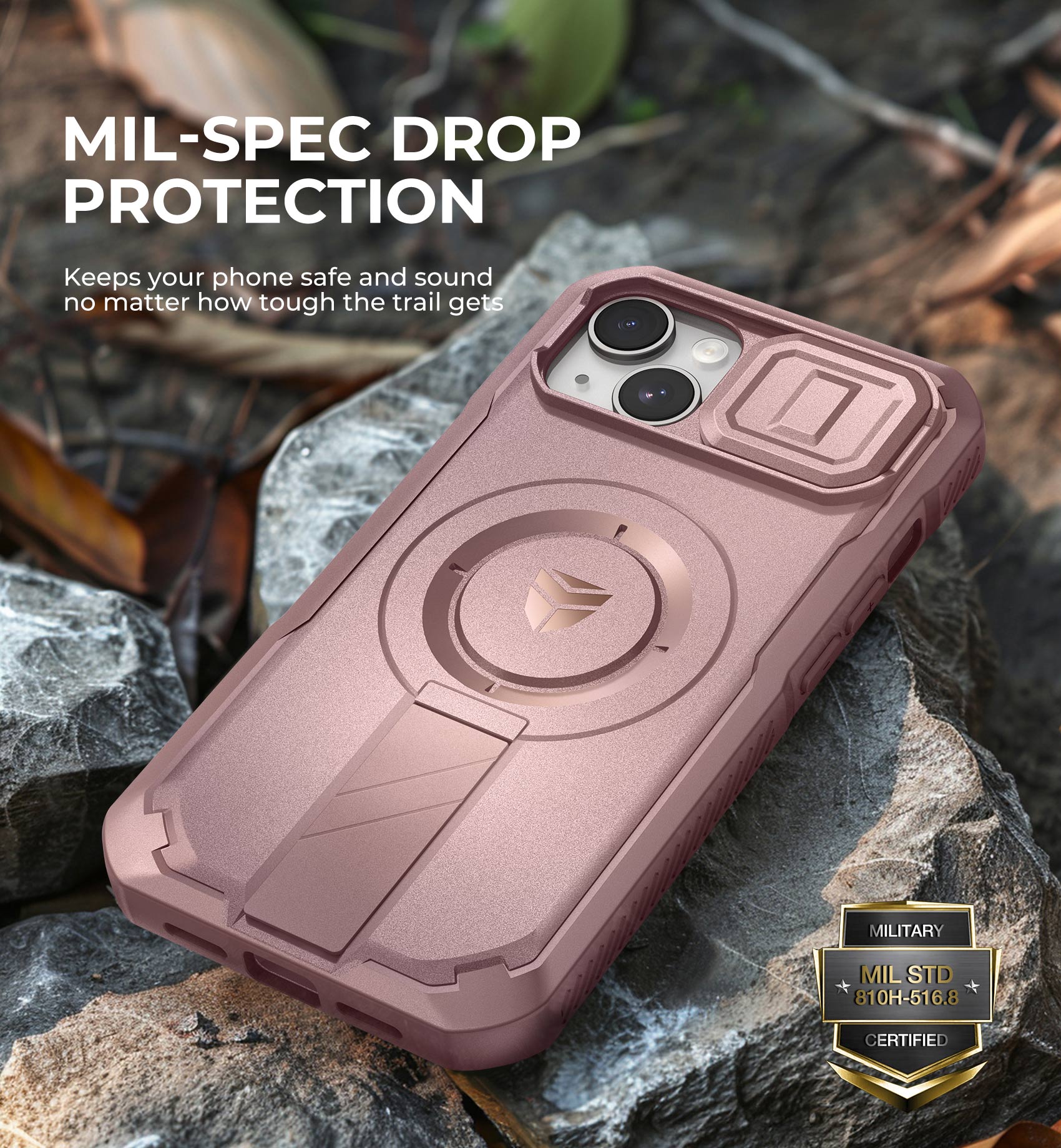 Dexnor Durable Case for iPhone 13/14 with Built In Screen Protector and Slide Camera Cover 360 Magsafe Rugged Bumper Cover