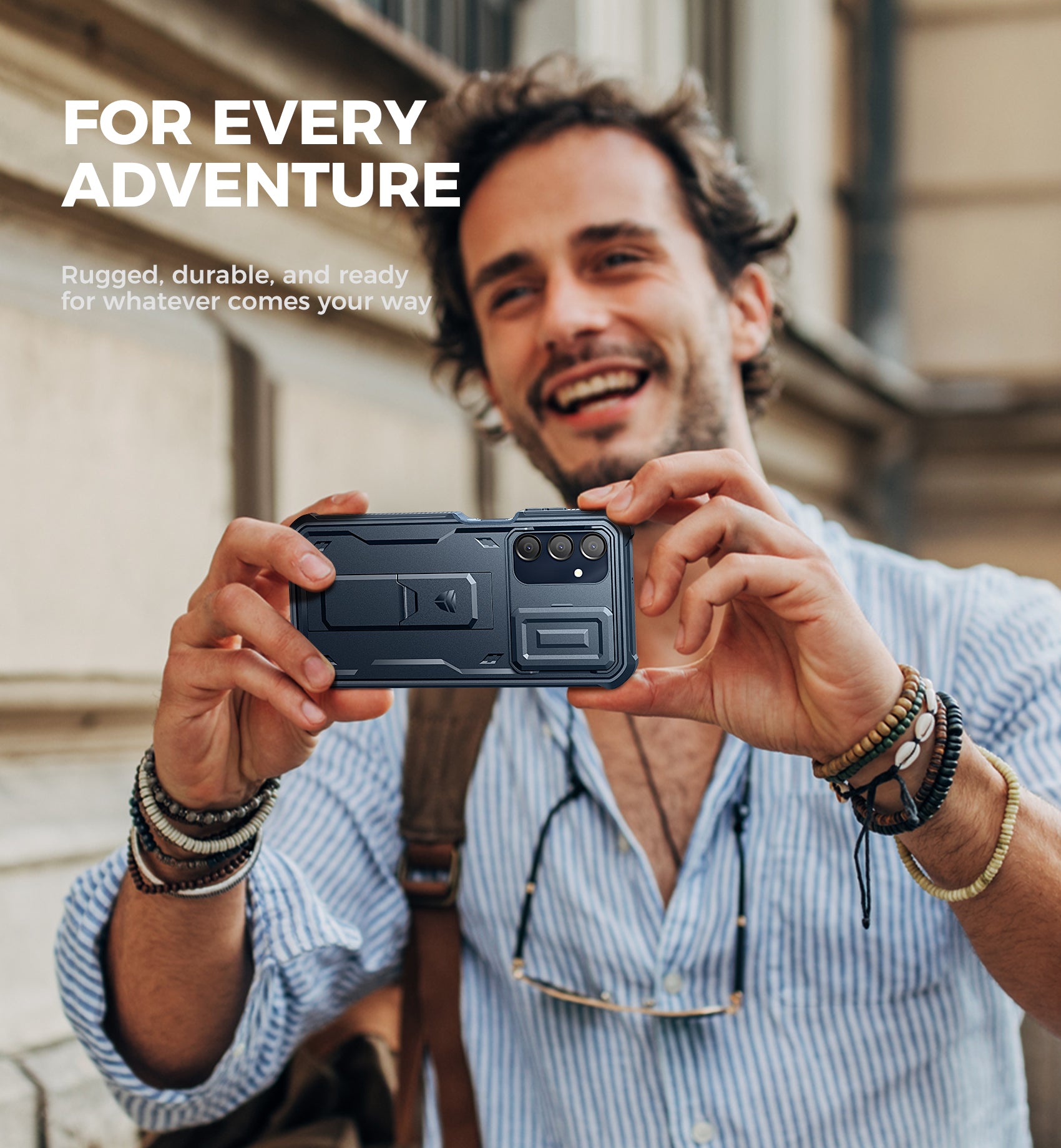 Dexnor Case for Samsung Galaxy A16 With Screen Protector Full Body Bumper Kickstand Heavy-duty Shockproof Rugged Cover.