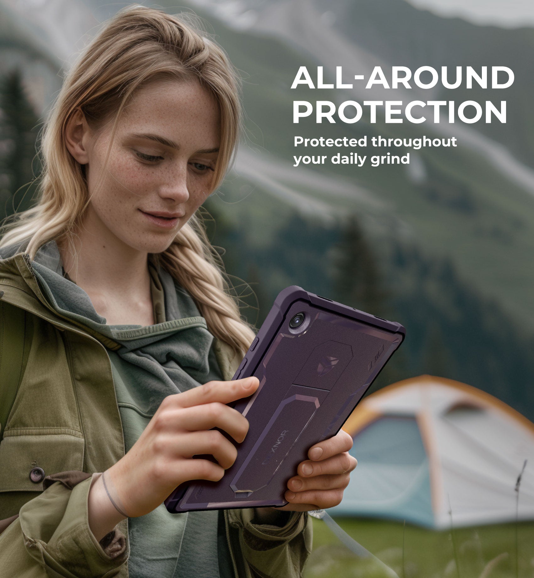 Dexnor Tablet Case for Samsung Galaxy Tab A8 With Screen Protector Full Body Bumper Kickstand Heavy-duty Shockproof Rugged Pen Holder Cover.