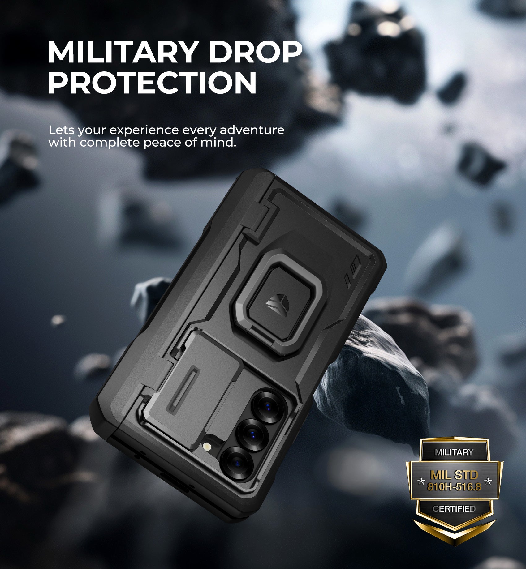 Dexnor Case for Samsung Galaxy Z Fold 6 With Hinge Coverage Screen Protector Full Body Bumper Kickstand Heavy-duty Shockproof Rugged Cover.