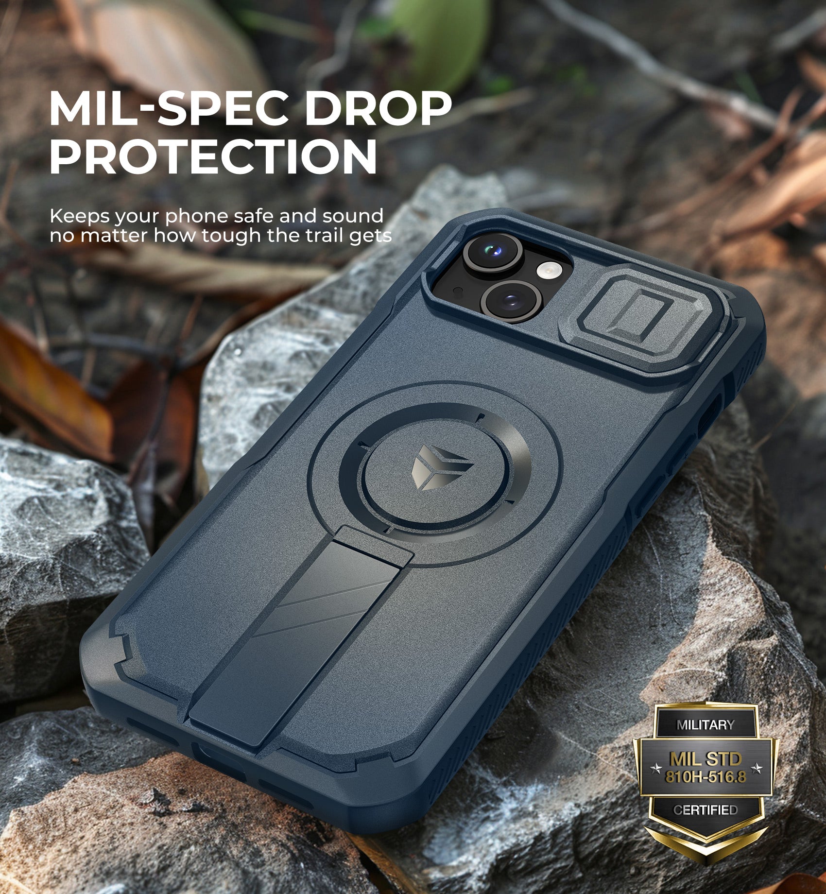 Dexnor Durable Case for iPhone 14 Plus/15 Plus with Built In Screen Protector and Slide Camera Cover 360 Magsafe Rugged Bumper Cover