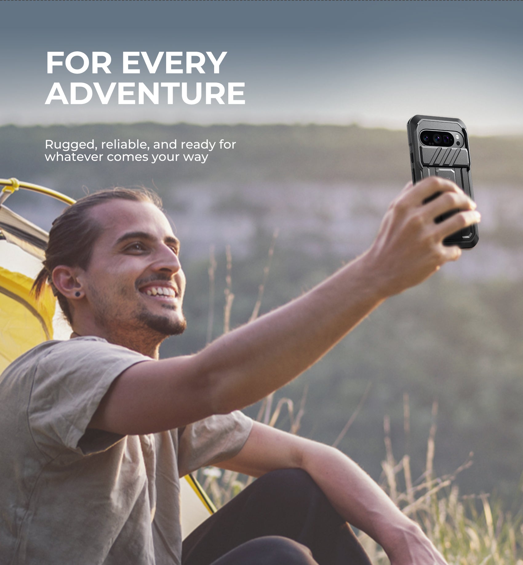 Dexnor Case for Google Pixel 9 Pro With Screen Protector Full Body Bumper Kickstand Heavy-duty Shockproof Rugged Cover.