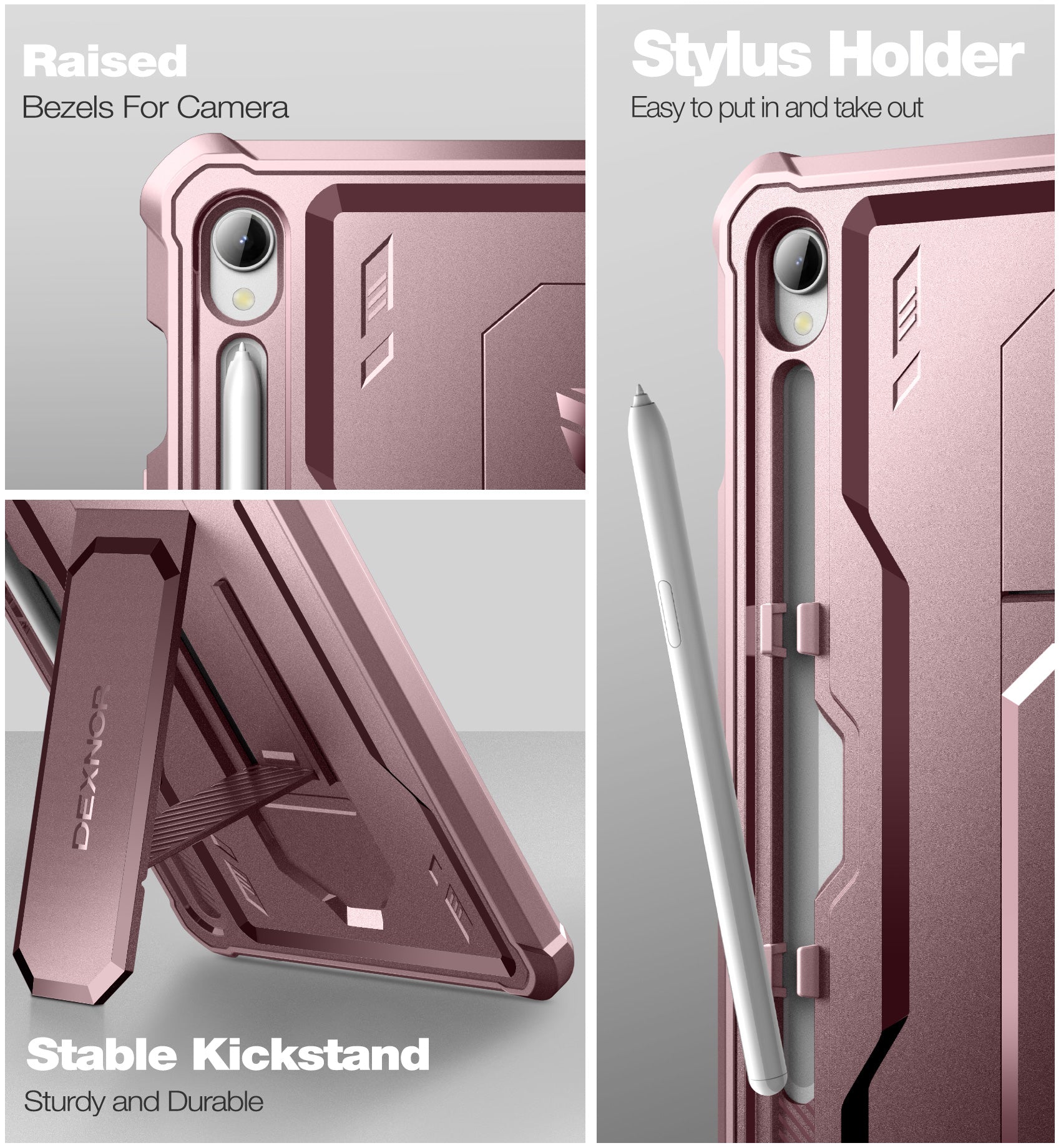 Dexnor Tablet Case for Samsung Galaxy Tab S9 With Screen Protector Full Body Bumper Kickstand Heavy-duty Shockproof Rugged Pen Holder Cover.