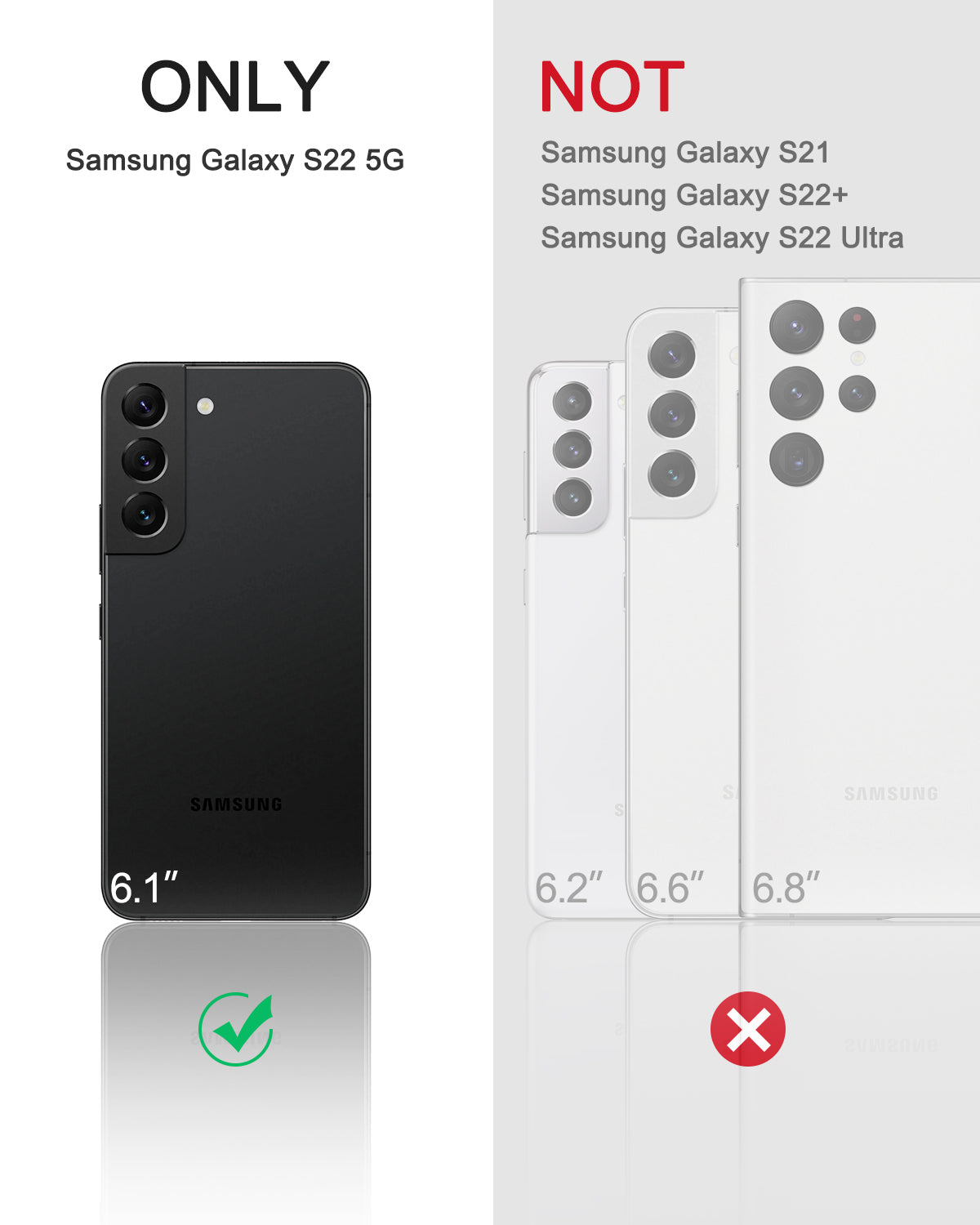 Dexnor Case for Samsung Galaxy S22 With Single Screen Protector Full Body Bumper Kickstand Heavy-duty Shockproof Rugged Cover.