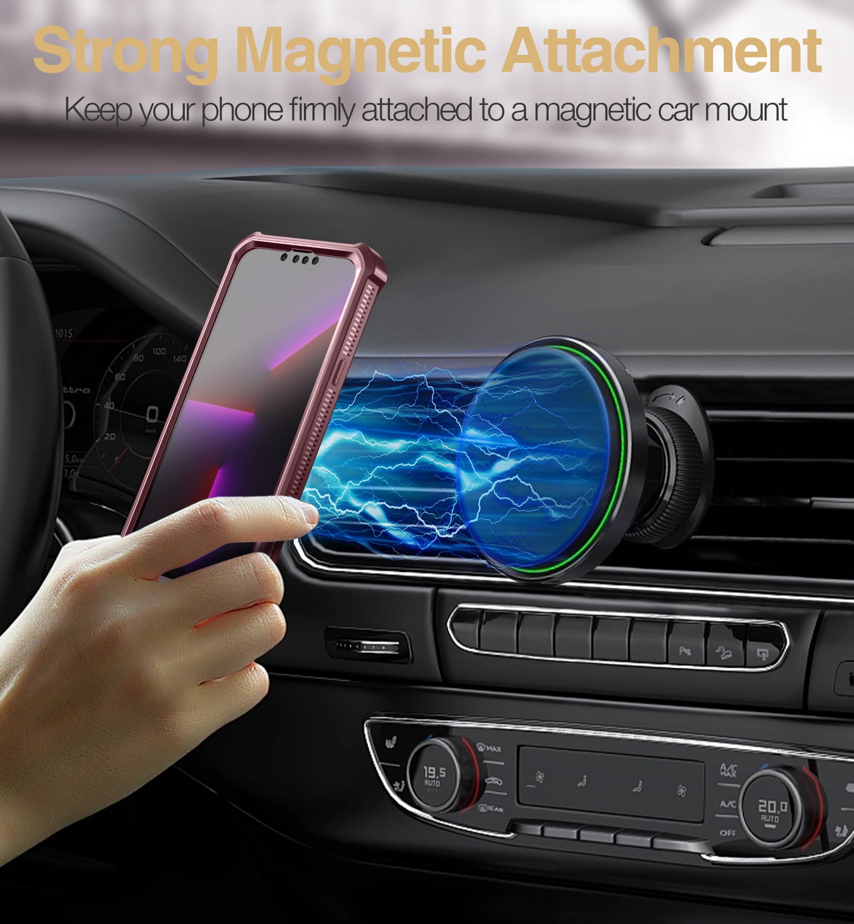 Dexnor for iphone 13 Pro Max Case With Heavy-duty Shockproof Full Body Built-in Screen Protector Adjustable Kickstand