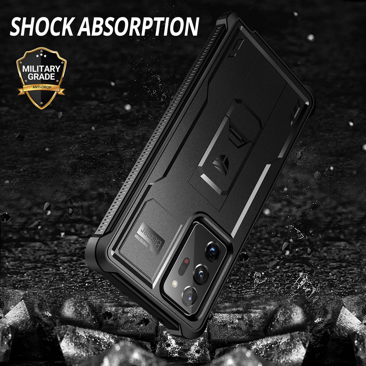 Dexnor Case for Samsung Galaxy Note 20 Ultra With Single Screen Protector Full Body Bumper Kickstand Heavy-duty Shockproof Rugged Cover.