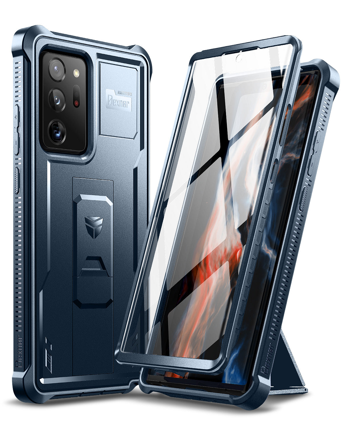 Dexnor Case for Samsung Galaxy Note 20 Ultra With Single Screen Protector Full Body Bumper Kickstand Heavy-duty Shockproof Rugged Cover.