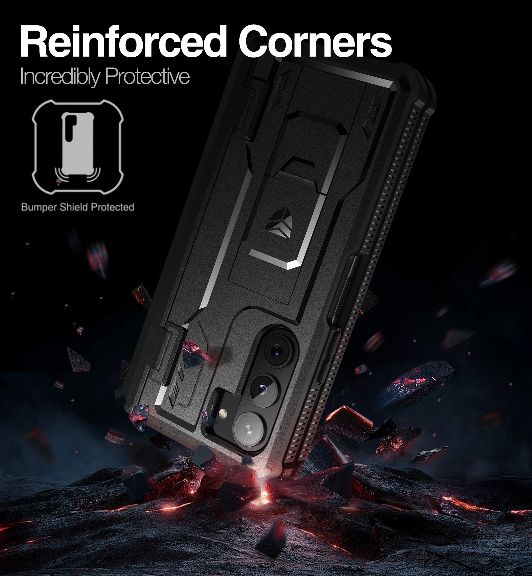 Dexnor Case for Samsung Galaxy Z Fold 5 With Hinge Coverage Screen Protector Full Body Bumper Kickstand Heavy-duty Shockproof Rugged Cover.