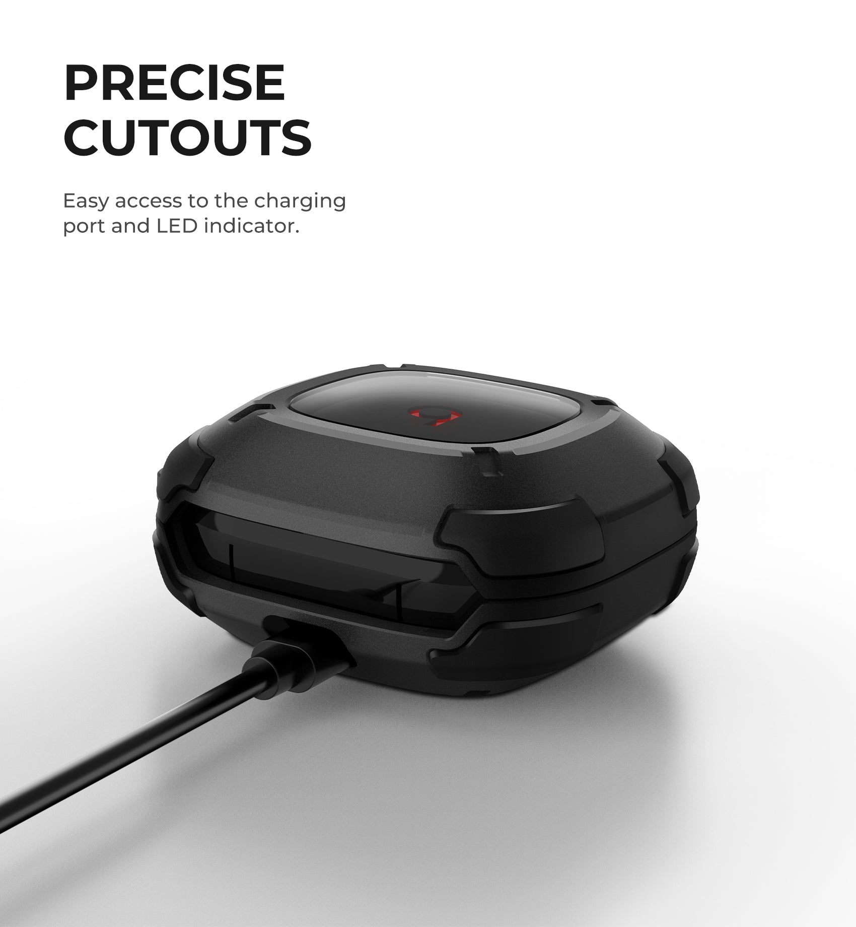 Dexnor Earphone Case for Beats Fit Pro 2021 with Secure Lock and Carabiner Full Body Bumper Shockproof Rugged Cover