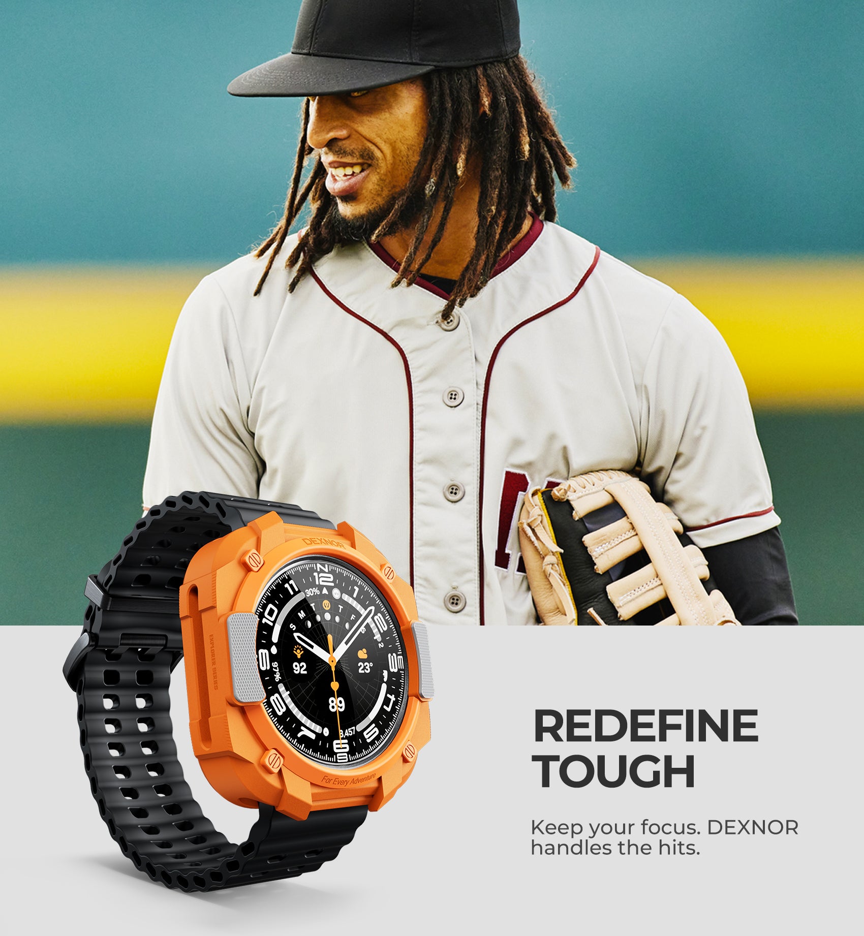 Dexnor Case for Samsung Galaxy Watch Ultra 47mm 2024 Durable Shockproof TPU Bumper Cover for Outdoor Adventure