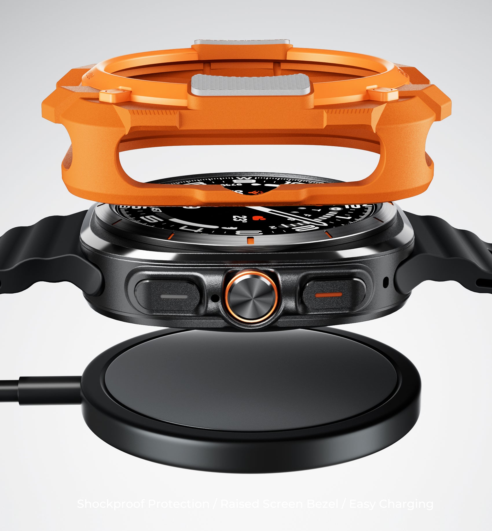 Dexnor Case for Samsung Galaxy Watch Ultra 47mm 2024 Durable Shockproof TPU Bumper Cover for Outdoor Adventure