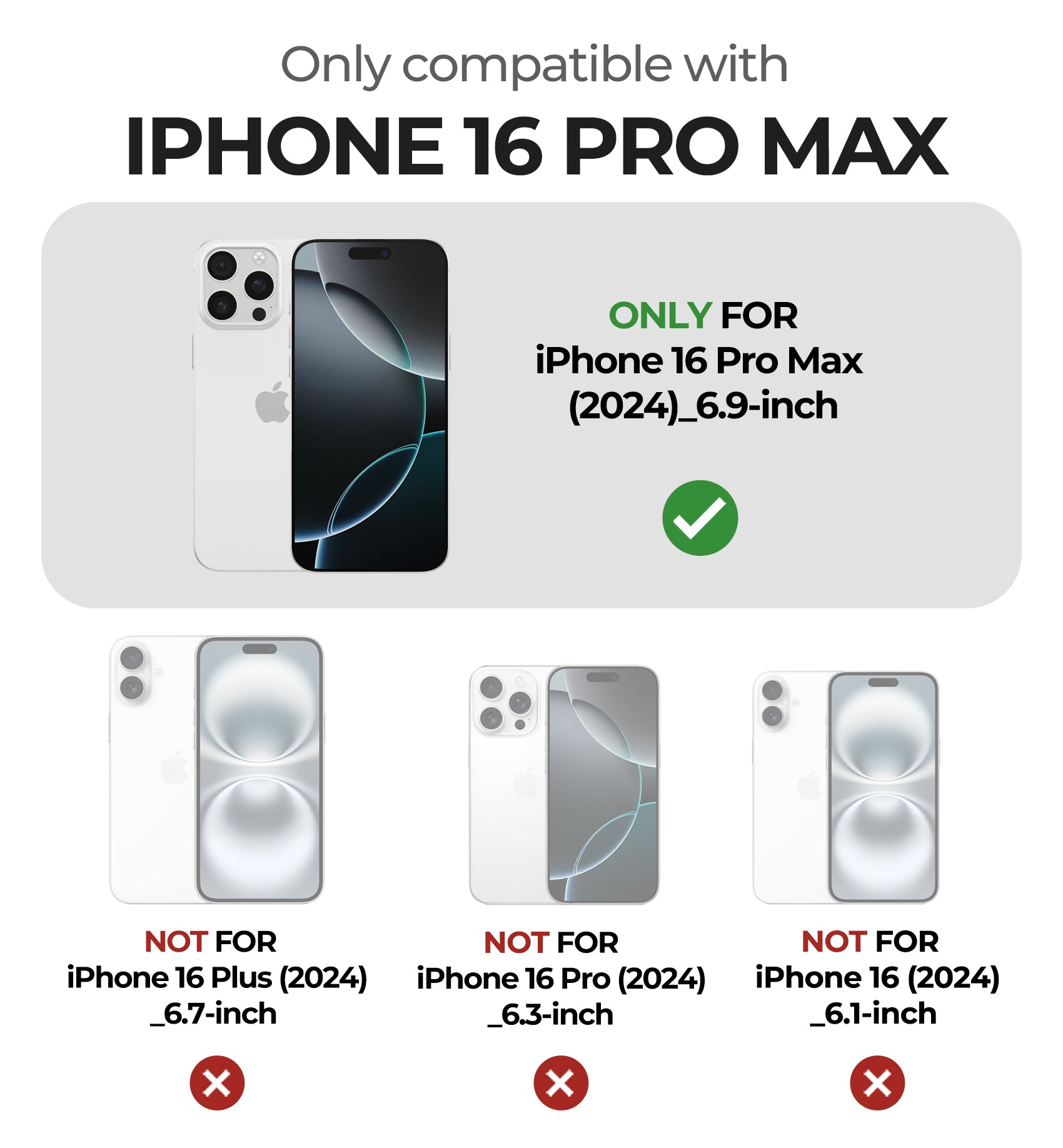Dexnor 6-in-1 Battery Case for iPhone 16 Pro Max +50% Extra Battery Life Ultra-Light Portable Charging Magnetic Shockproof Protective Charger Cover with Slide Camera Cover Kickstand